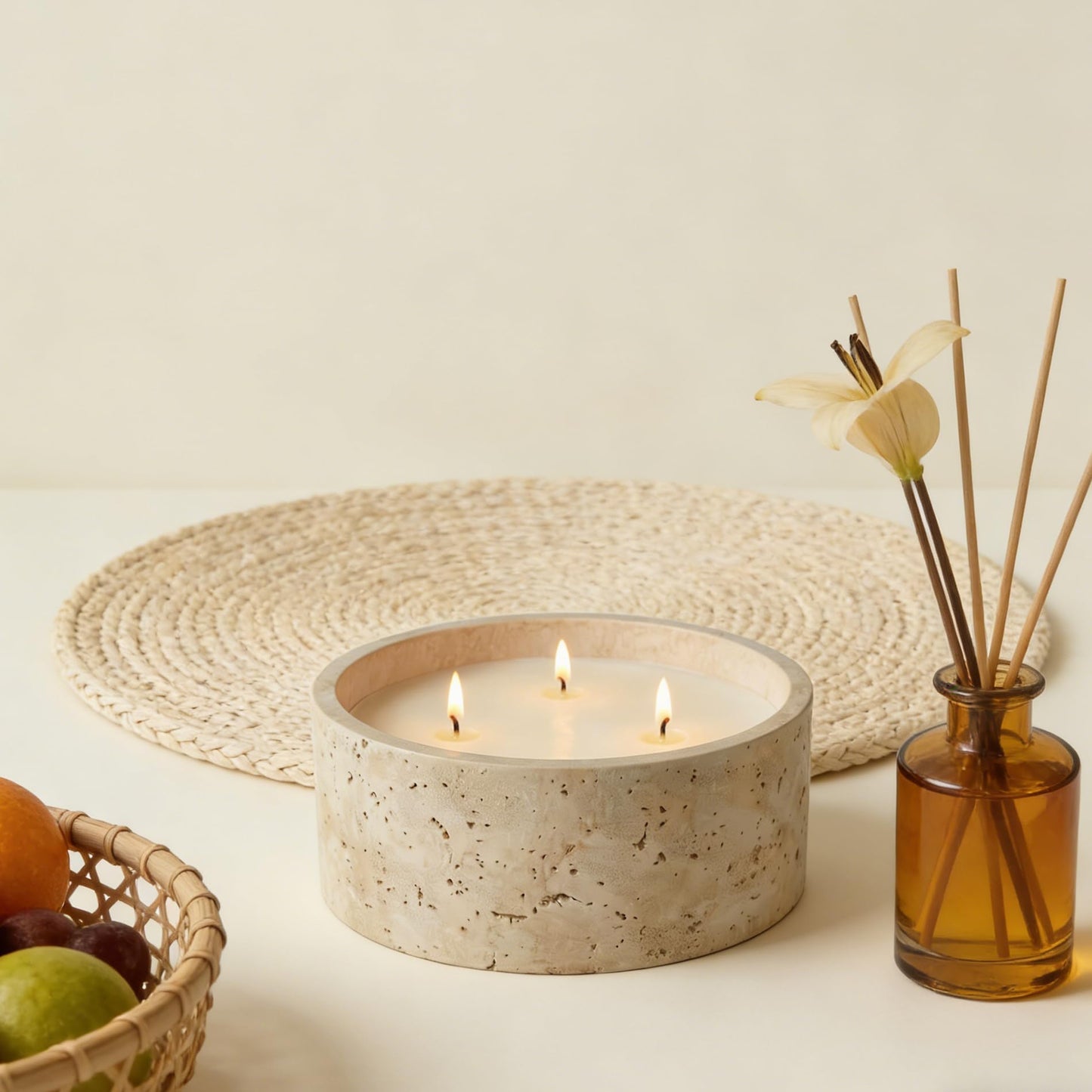 GalDal Scented Candle - Sea Salt & Bergamot & Coconut, 42 oz. 5 Wick Large Candle Made with Coconut Oil and Soy Blend Wax | Acacia Wood Lid