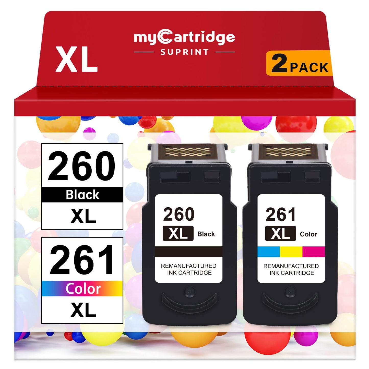 260XL 261XL Ink Cartridges Replacement for Canon 260 and 261 Ink Cartridges PG-260 CL-261 for Pixma TS6420a TS6400 TR7020a TS6420 TS5320 TS5300 TR7000 TR7020 Printer Ink 260 and 261 Combo Pack