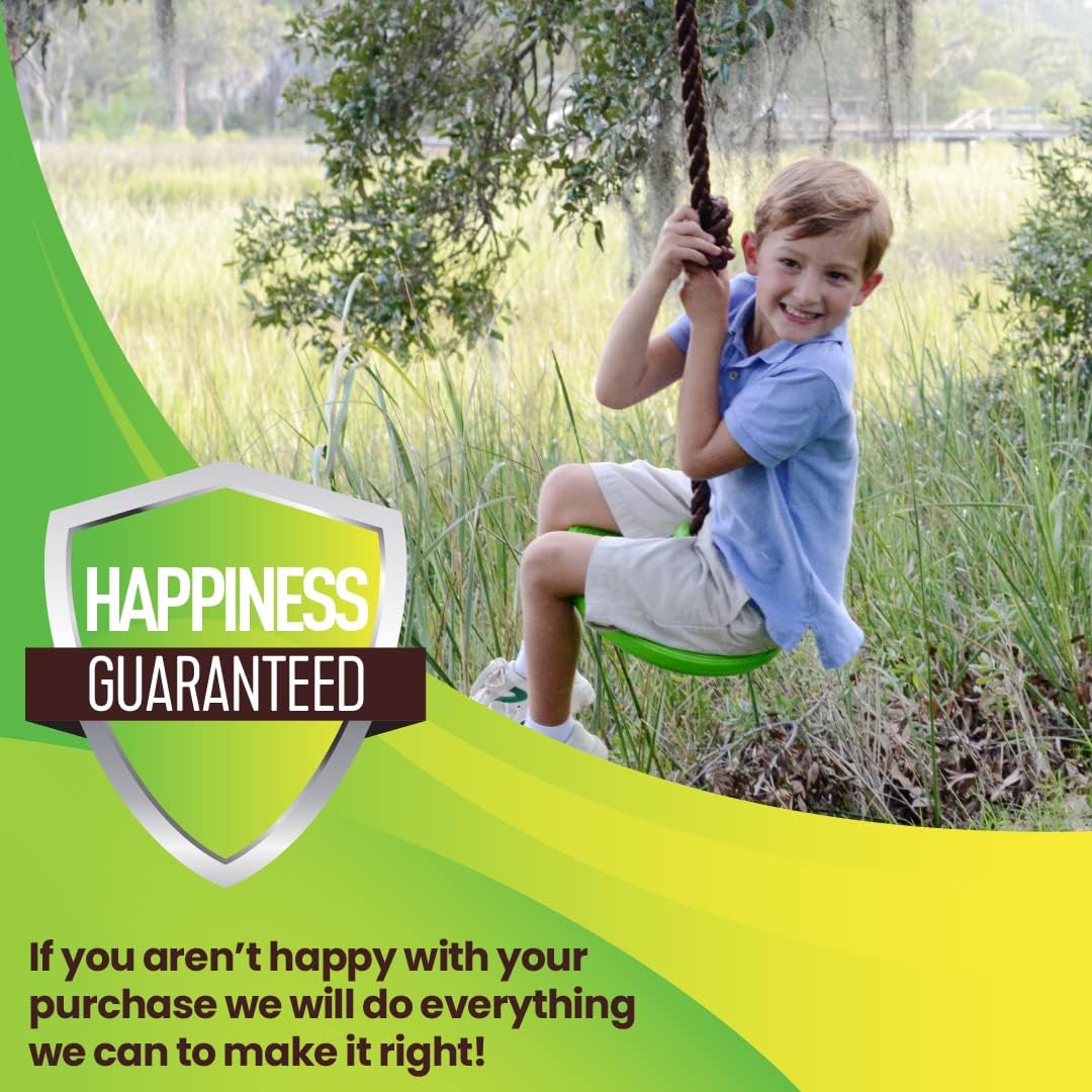 Swurfer Disco Tree Swing - Swing Sets for Backyard, Outdoor Swing, Swingset Outdoor for Kids, Easy Installation, Heavy Duty, Adjustable Climbing Rope, Weather Resistant, Up to 200lbs, Ages 6 and Up