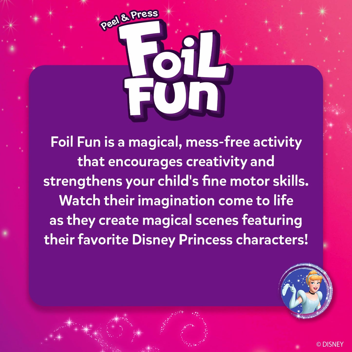 Skillmatics Foil Fun - Disney Princess, Easter Basket Stuffers, No Mess Art for Kids, Craft Kits & Supplies, DIY Creative Activity, Gifts for Girls & Boys Ages 4, 5, 6, 7, 8, 9