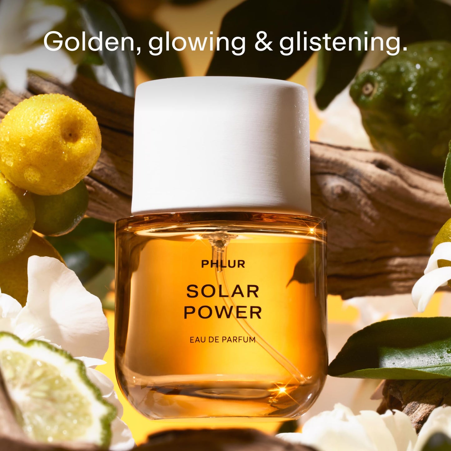 PHLUR Solar Power Eau de Parfum - Full Size Perfume for Women & Men Fragrance - Fruity Floral Perfume with Bergamot, Orange, Driftwood & Solar Musk (50mL)