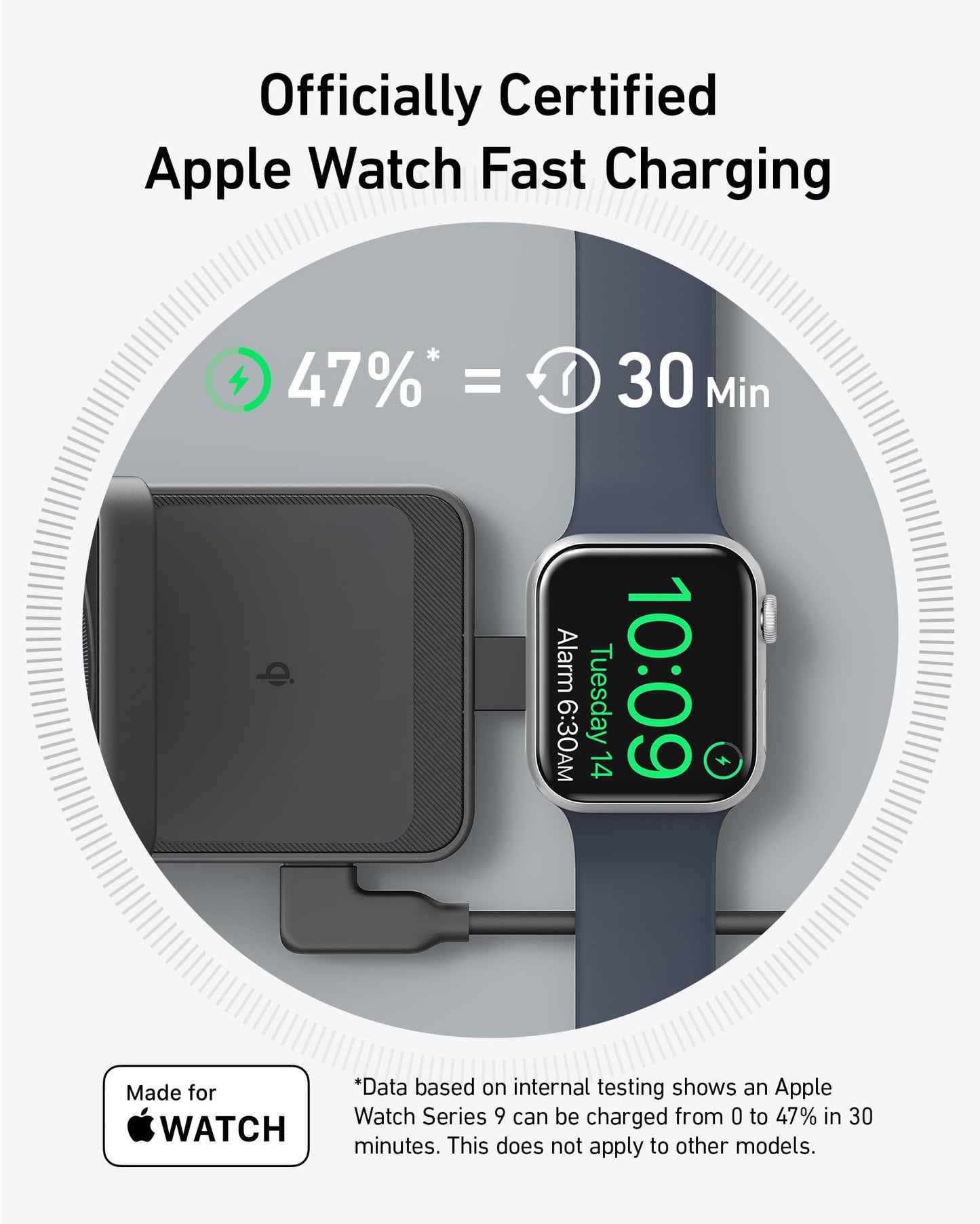 Anker MagGo 3-in-1 iPhone 16 Charging Station, MagSafe-Compatible Wireless Charger Stand, Qi2 Certified 15W Foldable Charger for iPhone 15/14, AirPods, Apple Watch 9 (40W USB-C Charger Included)