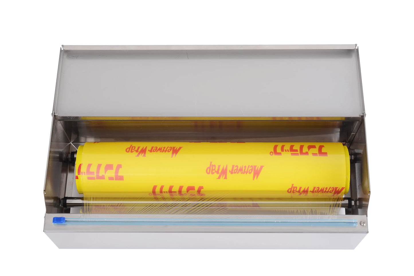 Stainless Steel Food Wrap Dispenser - 18” Commercial Stretch Film Packing Machine with Slide Cutter