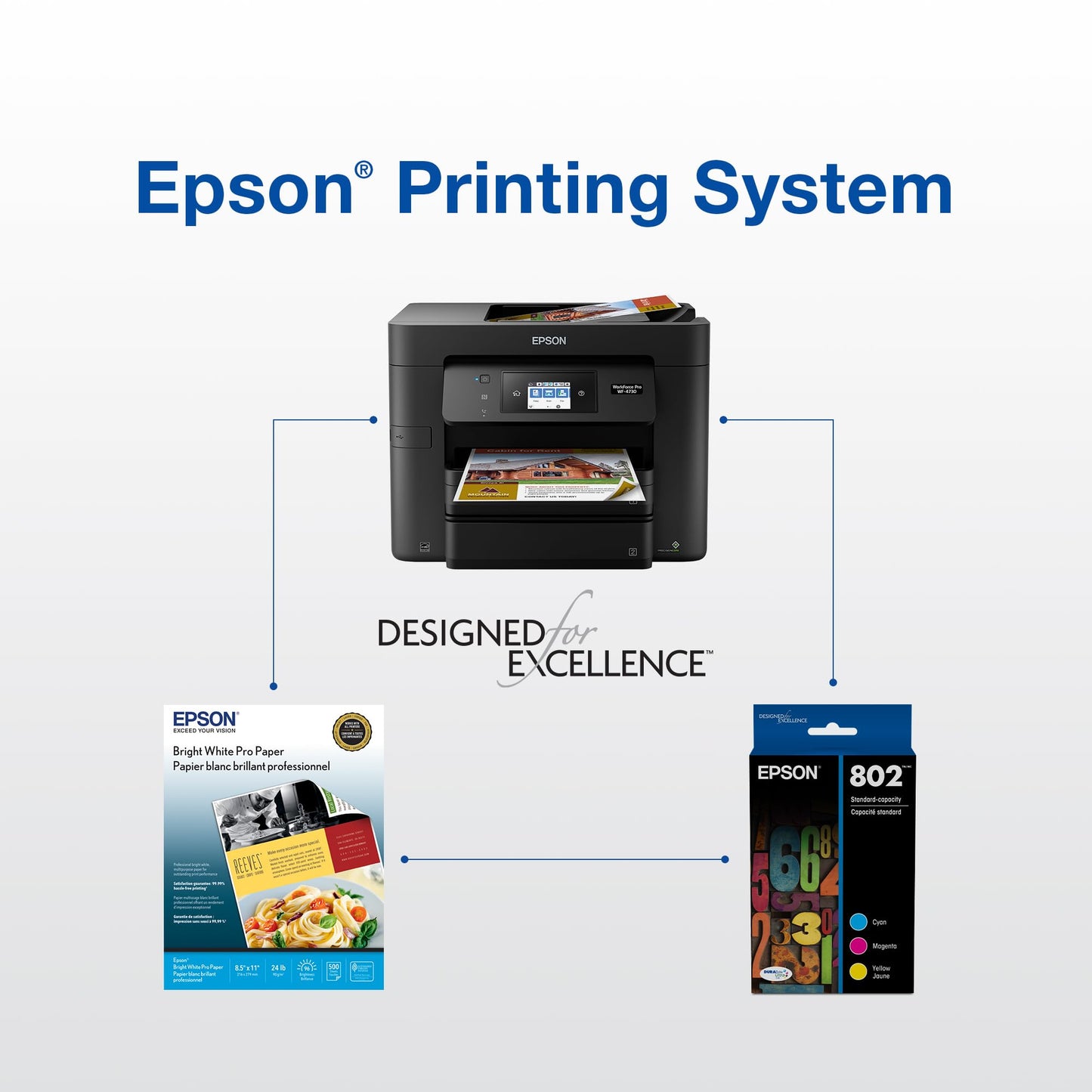 EPSON 802 DURABrite Ultra Ink Standard Capacity Yellow Cartridge (T802420-S) Works with WorkForce Pro WF-4720, 4730, 4734, 4740