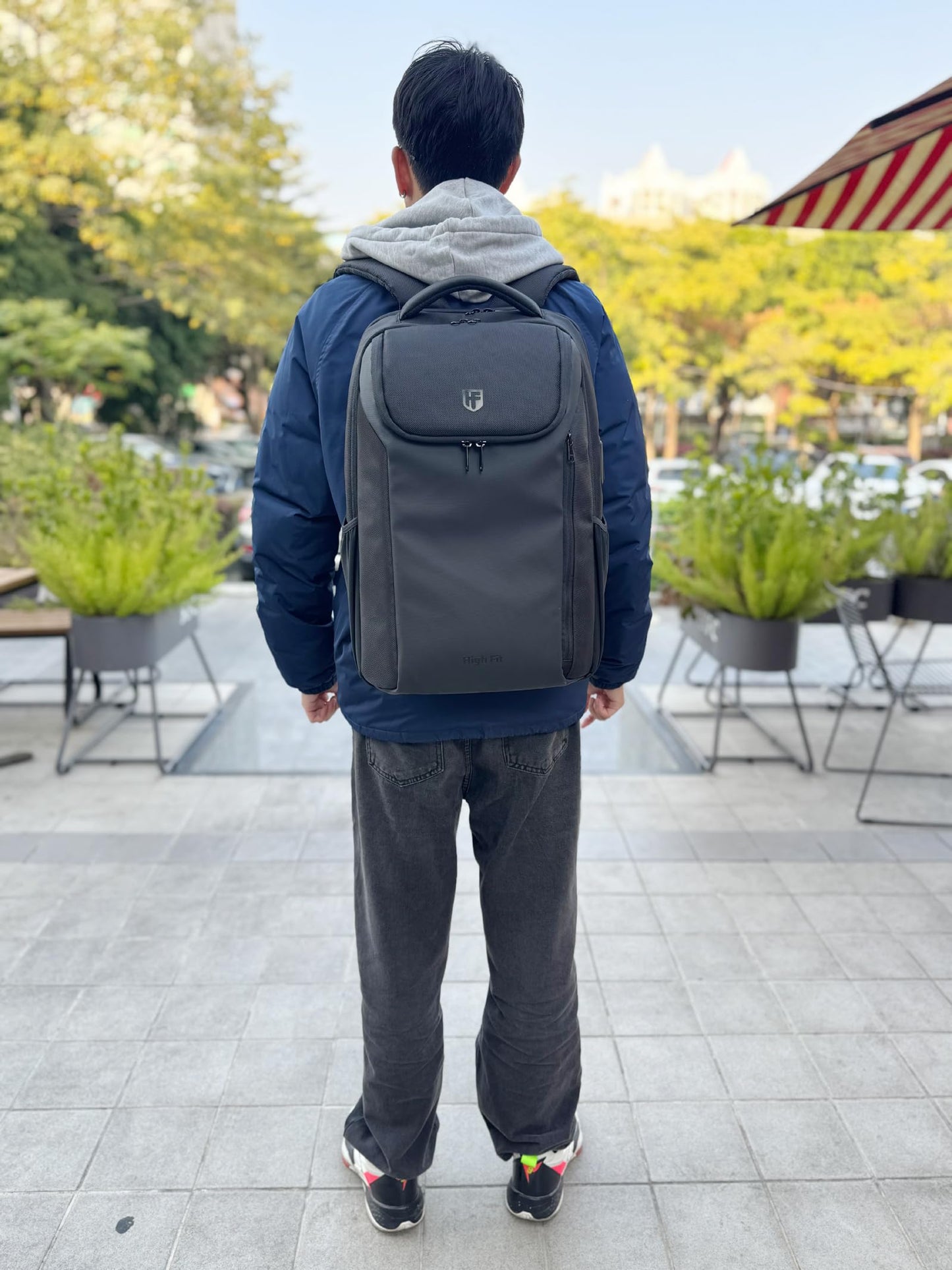 HIGH FIT Laptop Backpack,Fashion Travel Backpacks,Business Backpack Waterproof fit 17.3 Inch Laptop,TSA-Airline Approved Backpack with USB Charging Port for Men Women