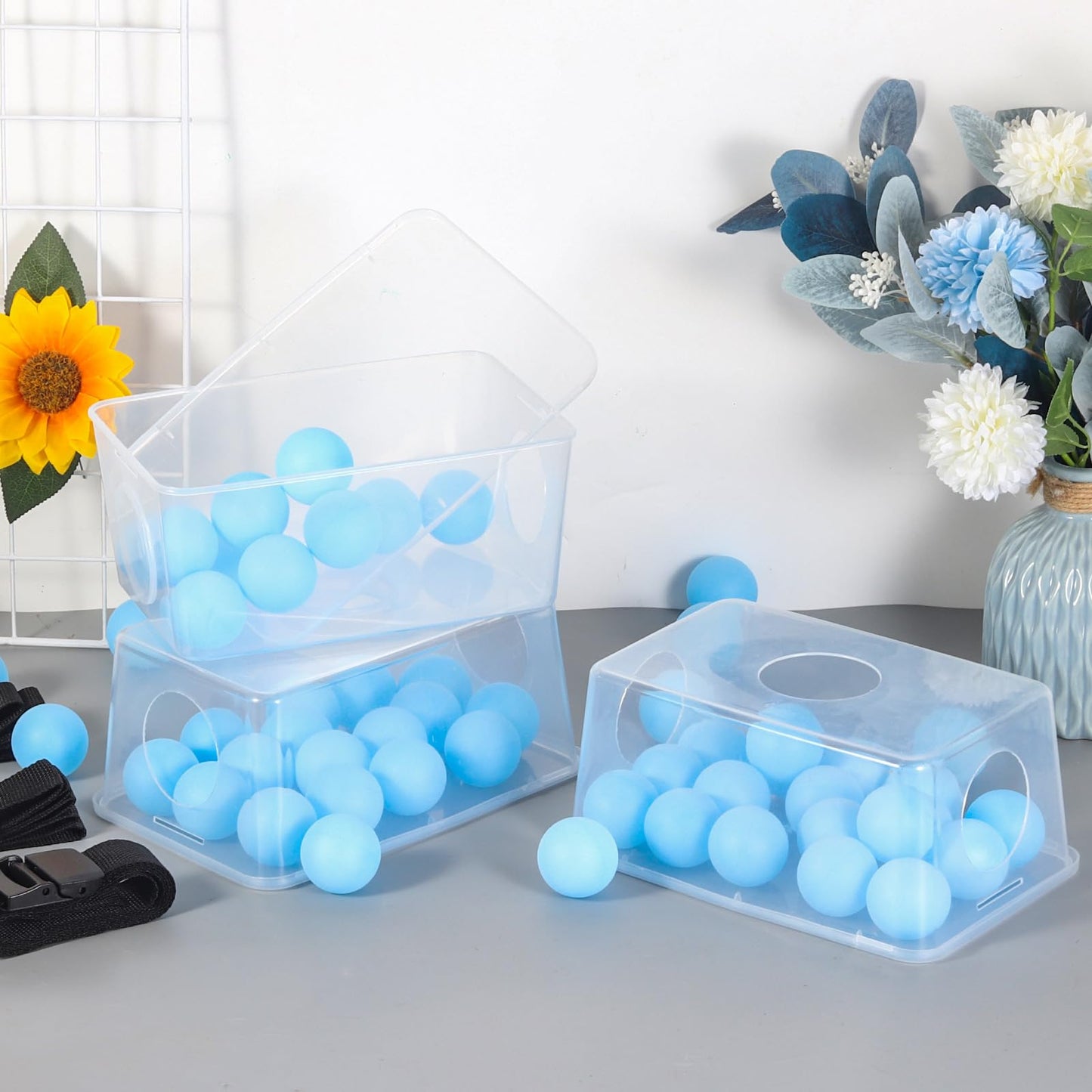 6 Sets Baby Shower Games Funny Bridal Shower Games Activities - Funniest Baby Shower Game Ever, Ice Breakers for Boy or Girl, Ping Pong Twerk Game (Blue)