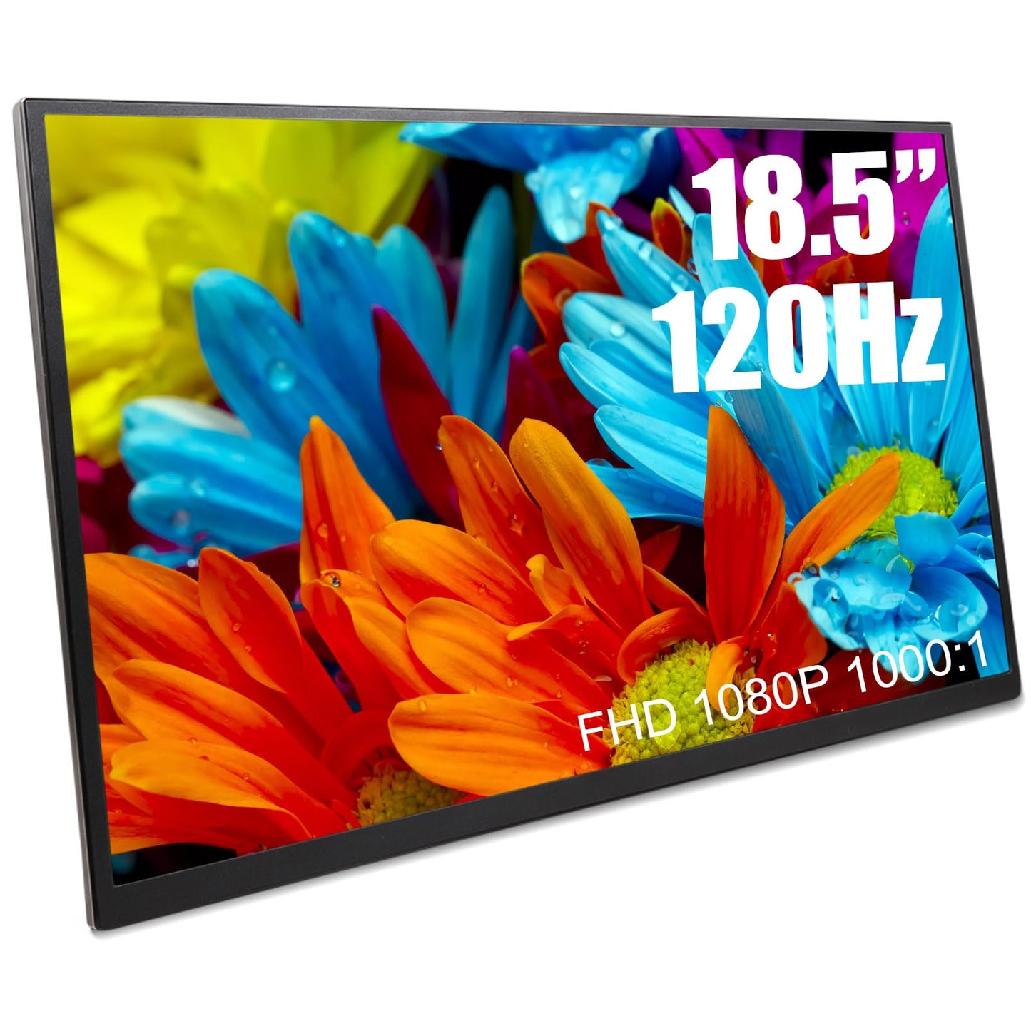 Maovz 18.5 Inch Large Portable Monitor for Laptop, 120Hz 1080P FHD IPS Portable Travel Second Screen Display for/Phone/Xbox PS4/5, 125% sRGB, Dual Speakers, VESA & Storage Bag