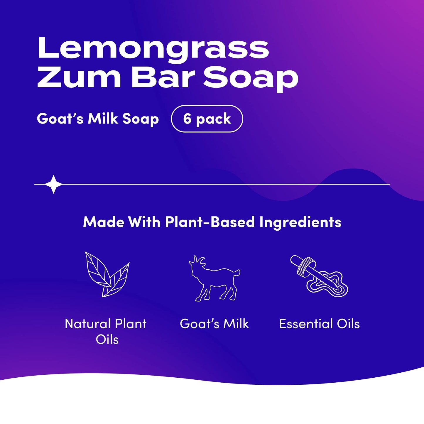 Zum Bar Goat's Milk Soap - Lemongrass - 3 oz (6 Pack)