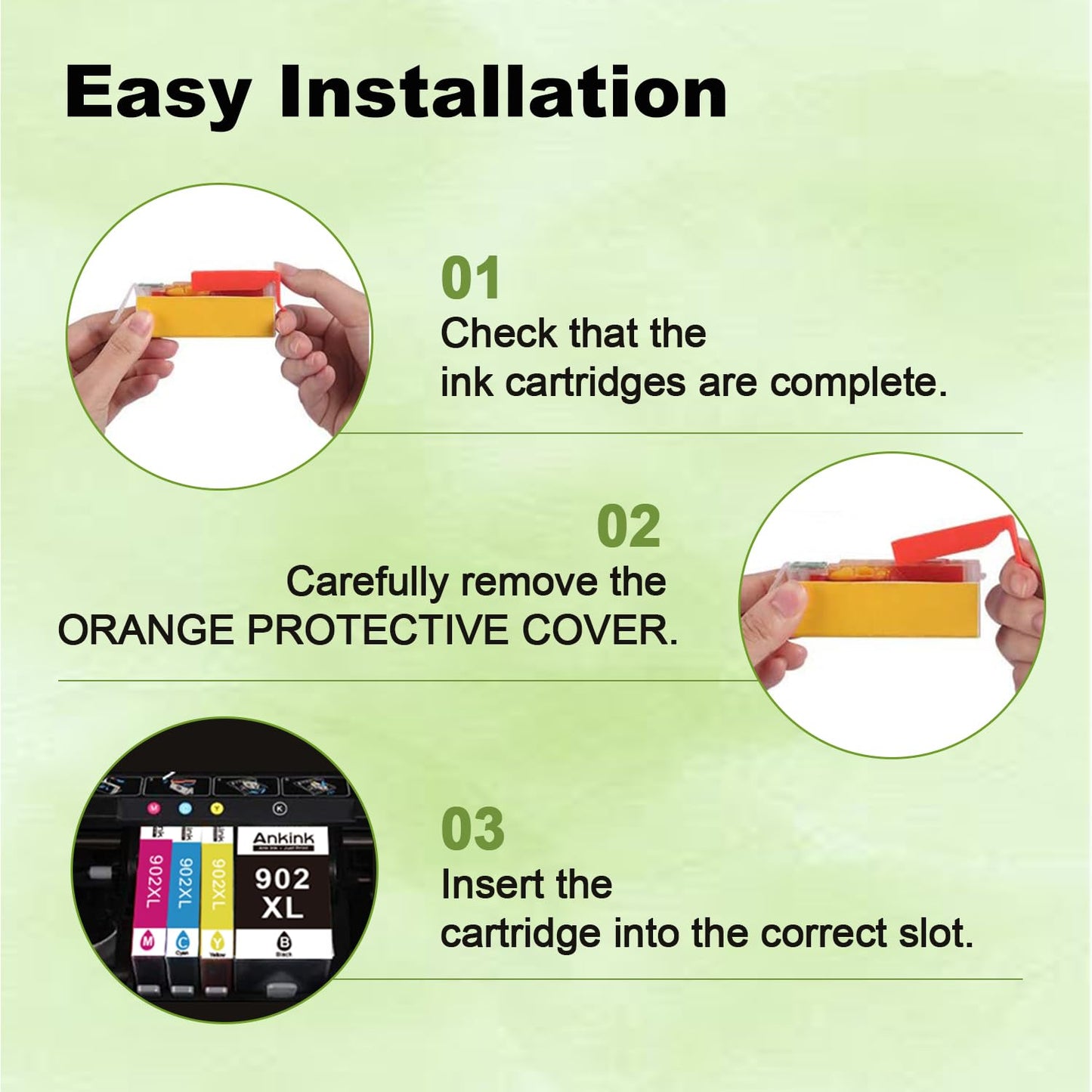 902XL Ink Cartridge Combo Pack Compatible for HP 902 XL Ink Cartridges (KCMY, 4 Pack) Work for OfficeJet Pro 6978 6958 6968 6962 OfficeJet 6970 6975 6960 6950 6954 6951 6956 6961 6963 6964 Printer