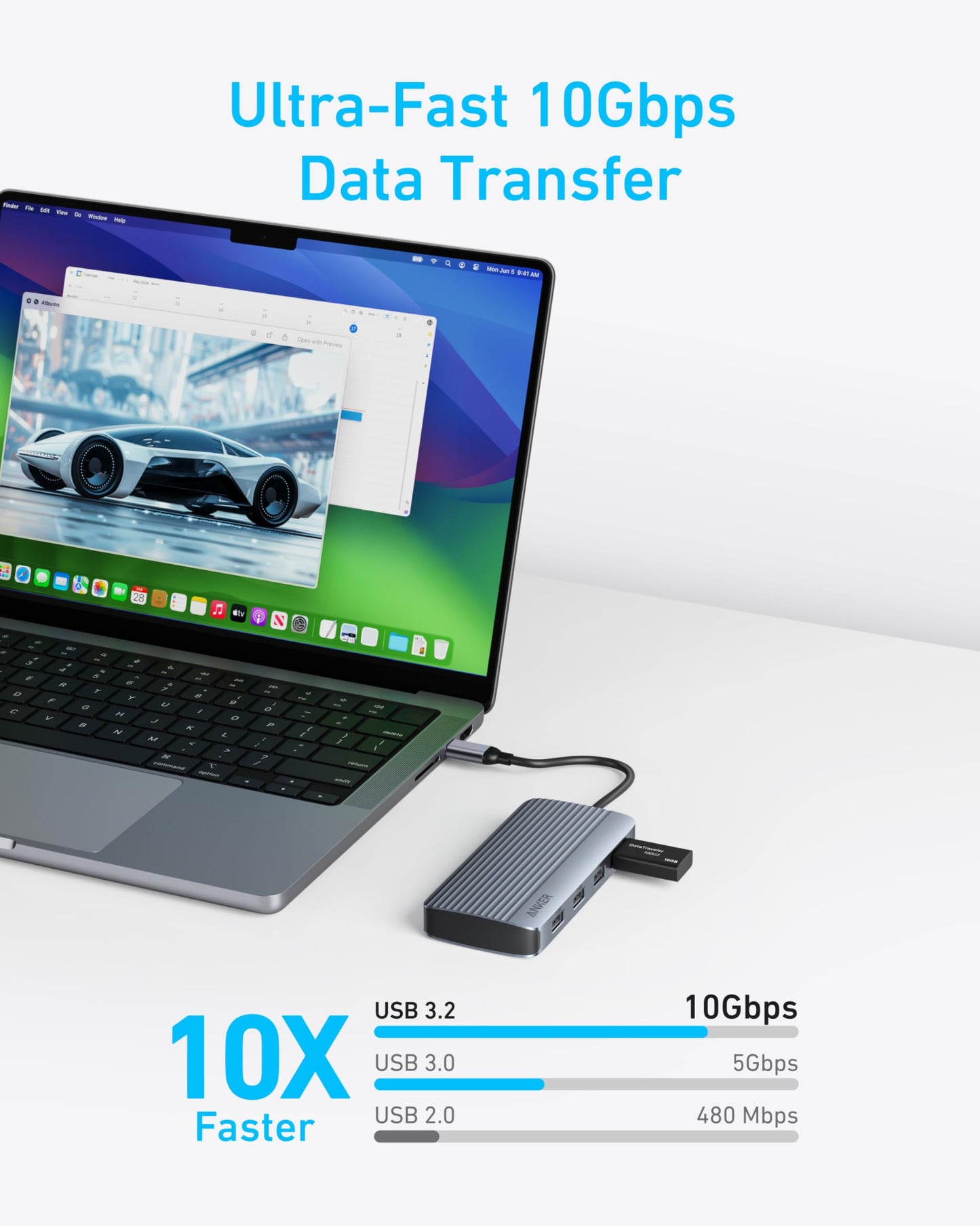 Anker 7-in-1 USB C Hub, Dual-Display USB-C Docking Station, Dual HDMI Display, 100W Power Delivery, 10Gbps Data Transfers, USB Ports for MacBook Air/Pro, Dell XPS, iPad Pro, and More