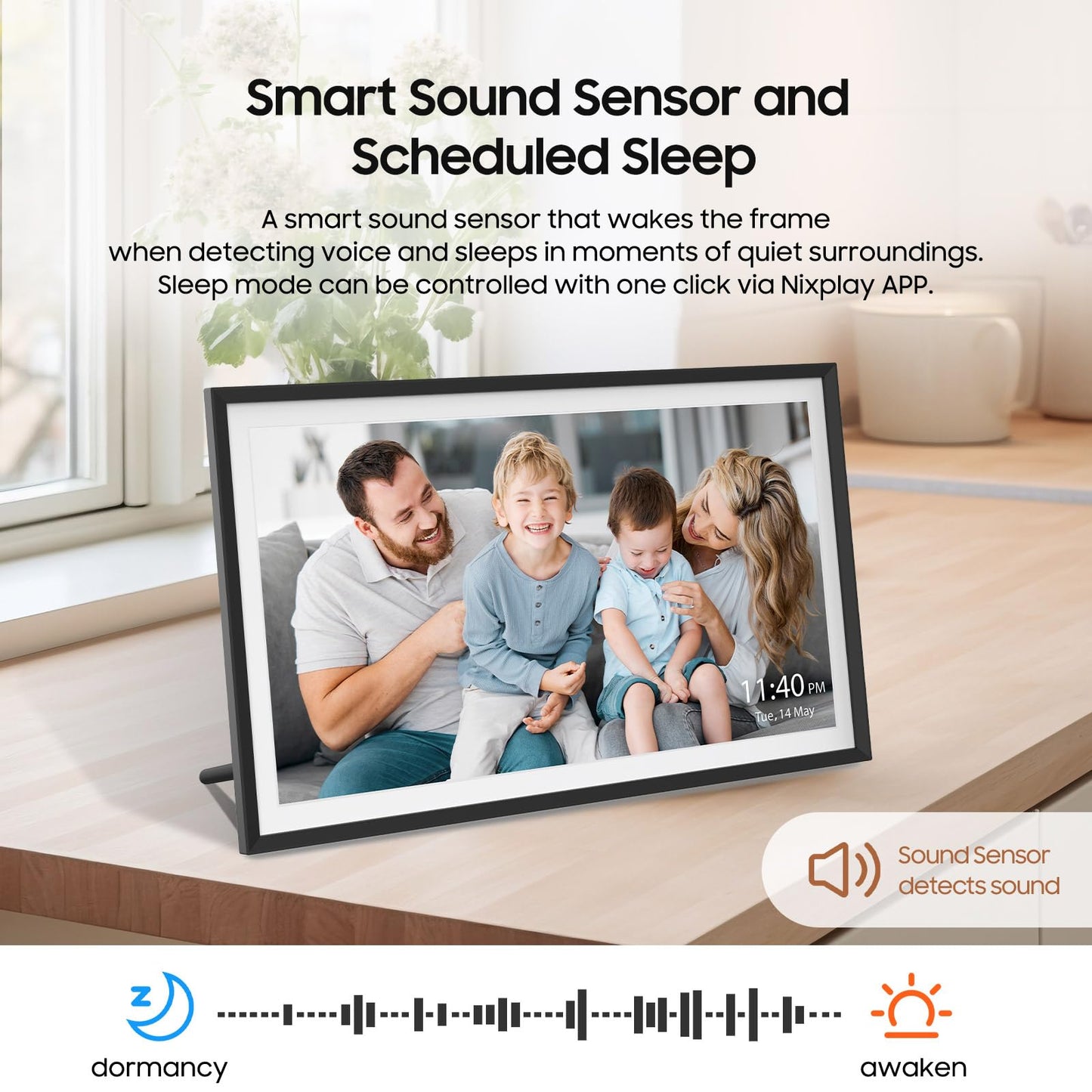 ApoloSign Digital Picture Frame Powered by Nixplay, 15.6" Large WiFi Digital Photo Frame, Easy to Share Photos/Videos via Nixplay App, 1920x1080 FHD IPS Touch Screen, Auto-Rotate, Free Cloud Storage