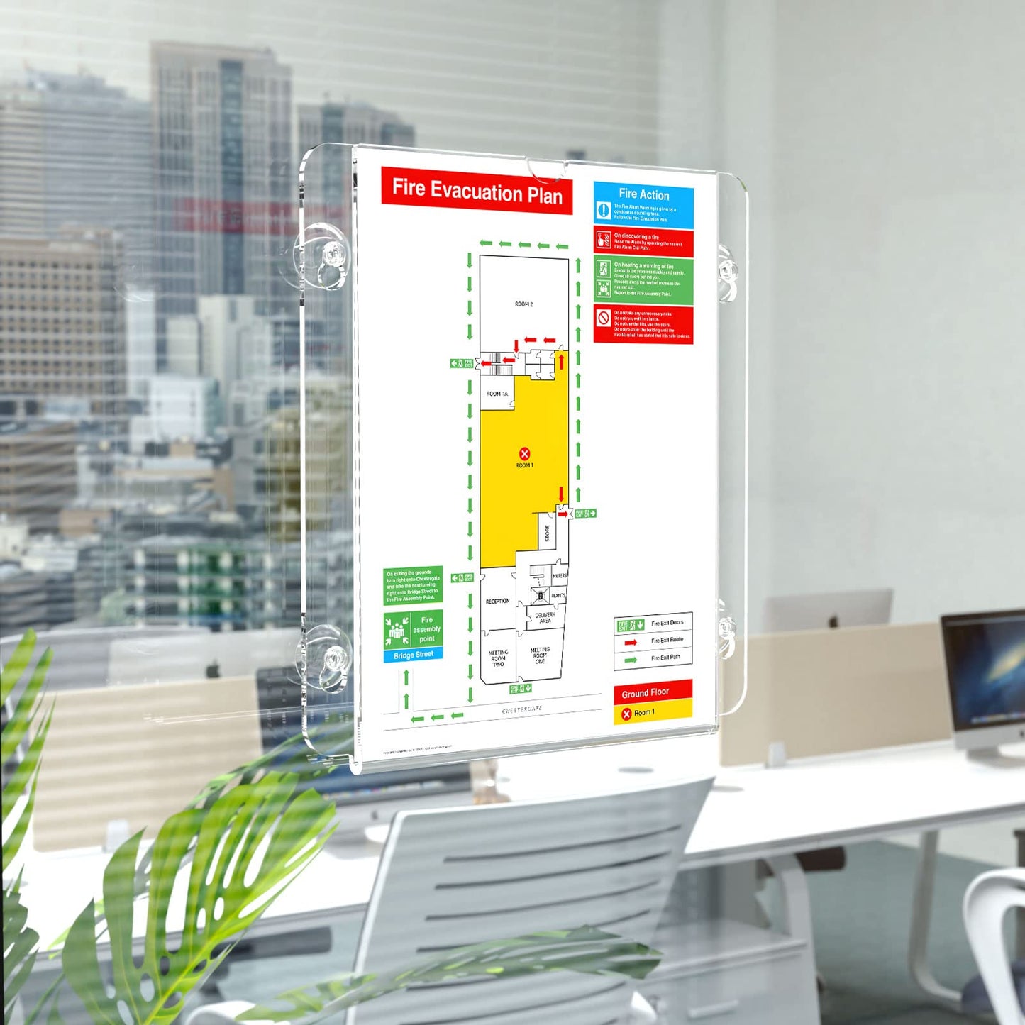 Acrylic Window Sign Holder with Suction Cup 8.5 X 11, Clear Acrylic Frames Glass Door Wall Mount Advertising Signage Sign Holder for Mall, Office, Home, Store, Restaurant (8.5x11"—6pc)