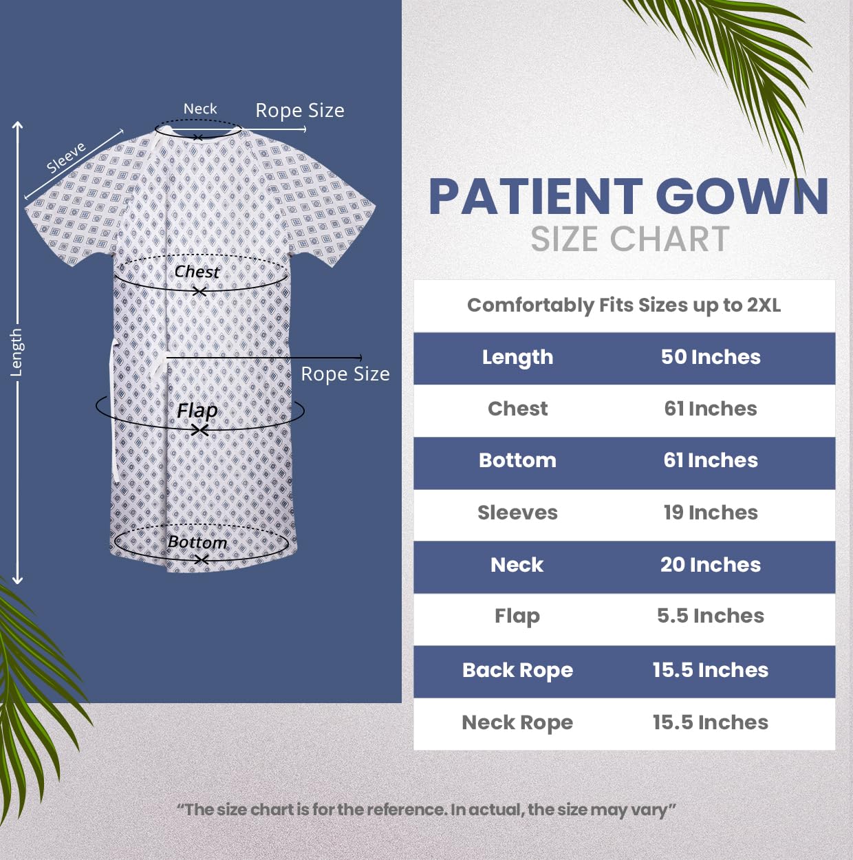 Utopia Care 6 Pack Unisex Hospital Gowns, Patient Gowns with Back Tie for Men and Women, Comfortably Fits Sizes up to 2XL