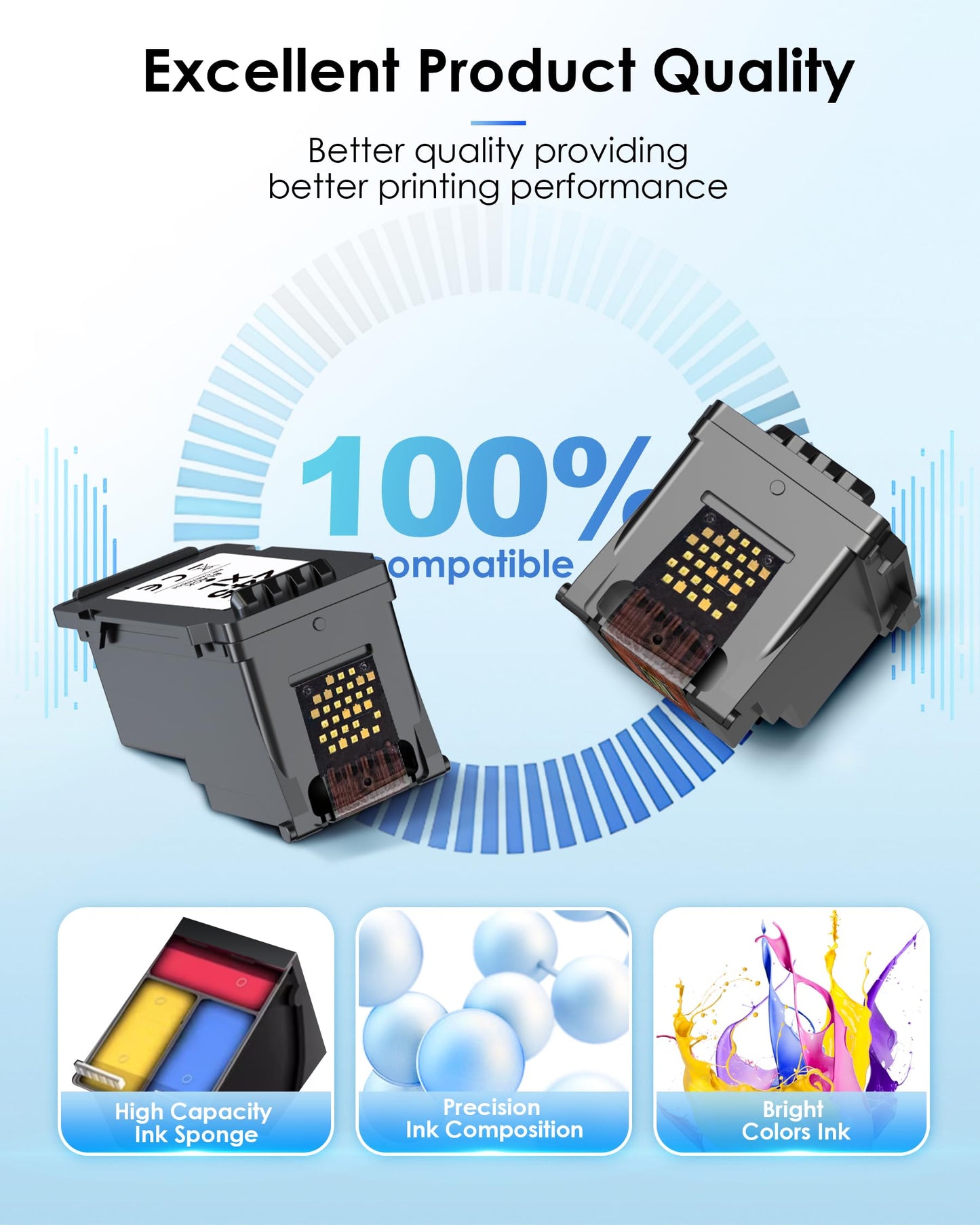 245XL Black Ink Cartridge High Capacity for Canon 245XL Black Ink PG-245 XL Compatible to Canon Pixma MX490 MX492 MG2522 MG3022 MG2520 TS3100 TS3122 TS3300 TS3322 TR4522 Printer (2 Black Pack)