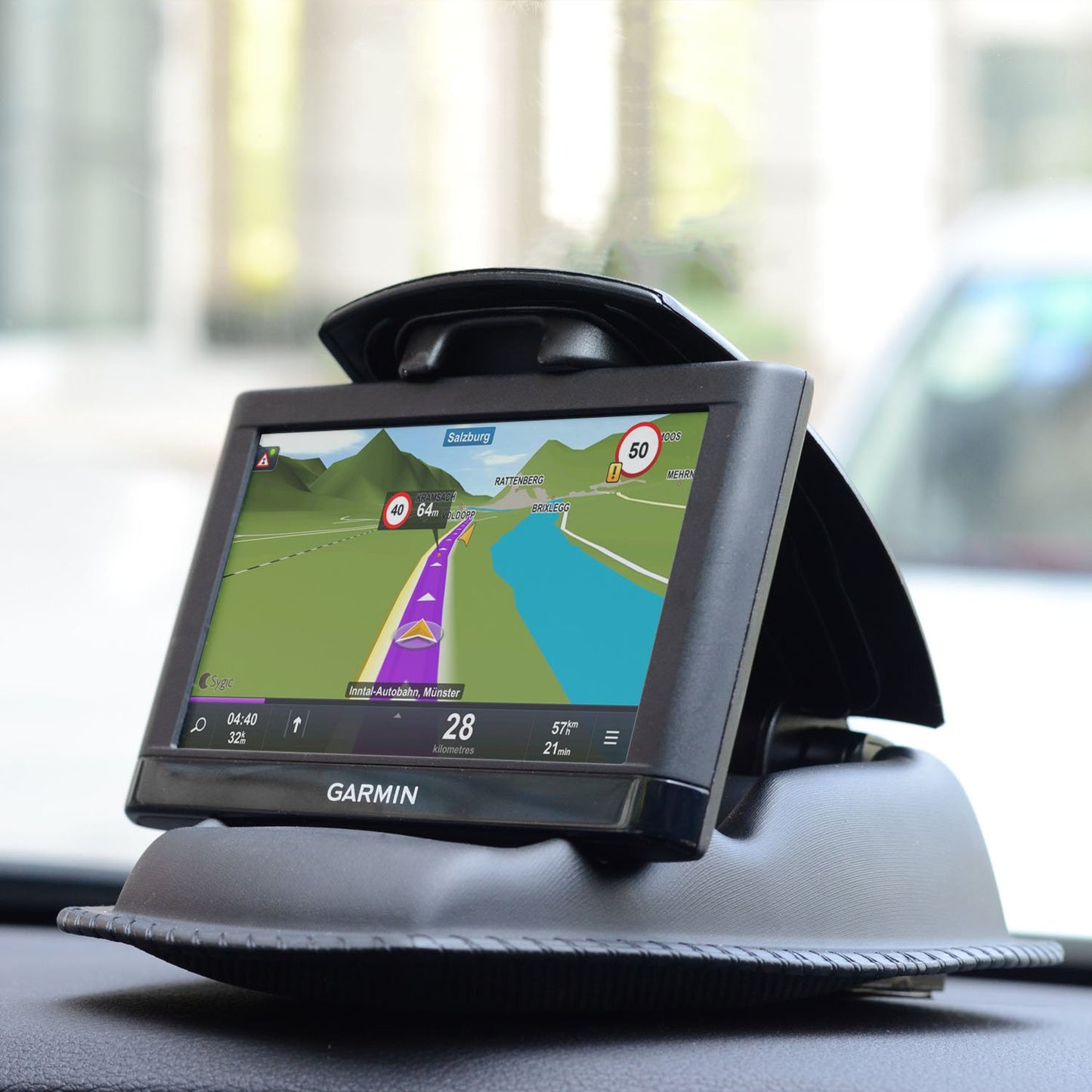 APPS2Car GPS Car Truck Mount, Non-Slip GPS Bean Bag Dash Mount 2-in-1 Anti-Skid Friction Dashboard Sandbag Clamshell Phone Holder for Garmin Nuvi Tomtom Magellan Navigation & All Cell Phone iPhone
