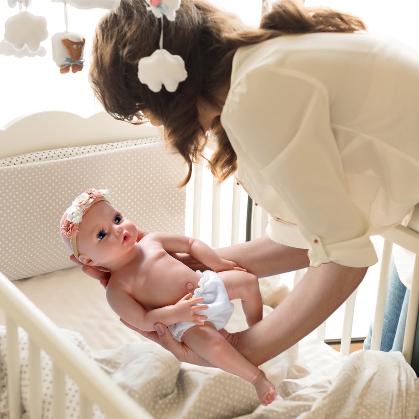 16 Inch Silicone Reborn Baby Dolls Full Body - Soft Silicone Baby Doll, Real Life Baby Dolls Girl with Bottle, Plush Toy, Birth Certificate - Best Gift for Kids Ages 3+