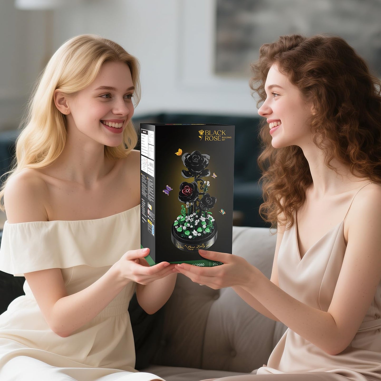 HiWEEGO Black Bouquet Building Set