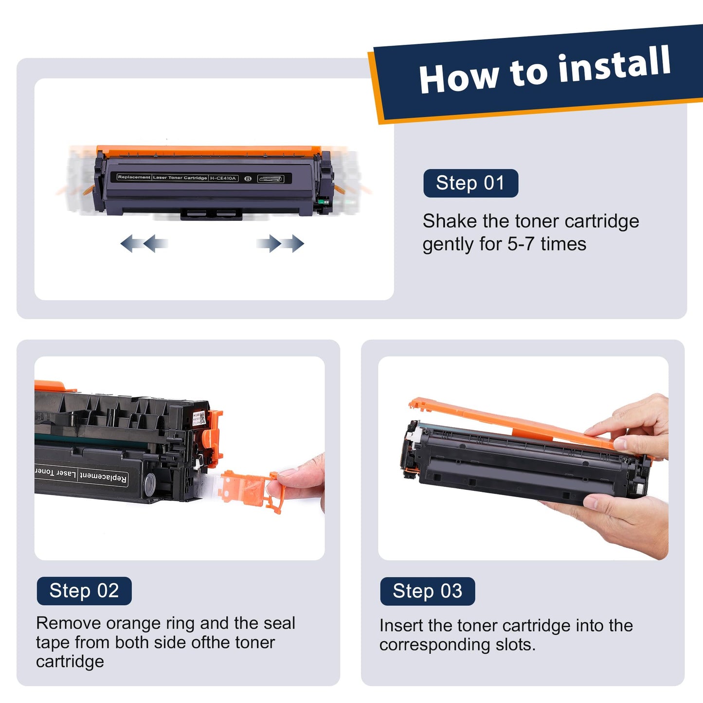 83A CF283A Black Toner Cartridge Compatible Replacement for HP 83A CF283A 83X CF283X for HP Laserjet Pro MFP M125nw M201dw M225dw M255dn M201n, 4-Pack