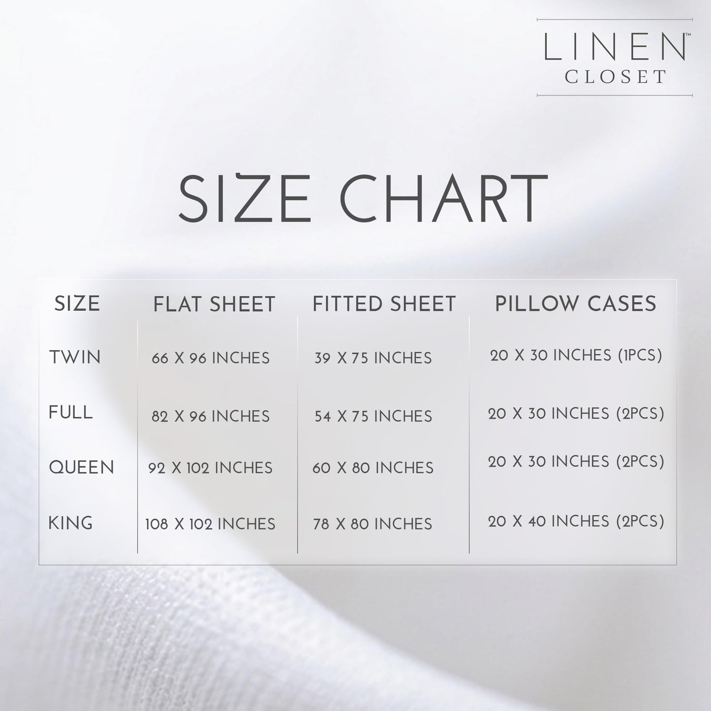 Linen Closet 4Pc 100% Organic Cotton King Size Sheets Set, Arctic White, 300 Thread Count, Percale Weave, Up To 18" Deep Pocket Fitted Sheet, Cooling & Breathable Bed Sheets Set, Juego De Sábanas King
