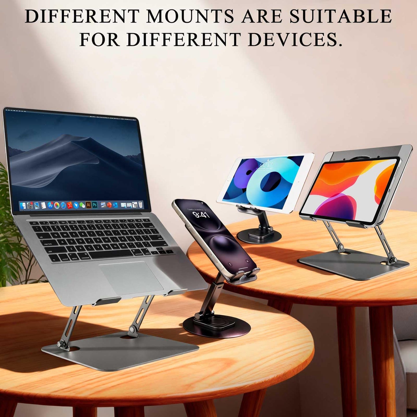 Laptop Stand for Desk, Laptop Riser with Active Cooling Fan, Widely Compatible with MacBook and Other Computer Accessories、Computer Stand for Laptop