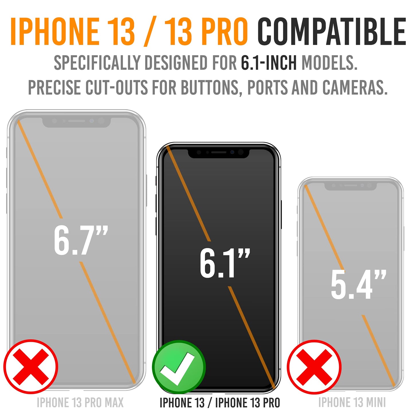 Alpatronix Battery Case for iPhone 13 and iPhone 13 Pro (6.1 inch), Strong Slim Portable Protective Extended Charger Cover with Wireless Charging, CarPlay, Certified Connector Chip (BX13) – Black