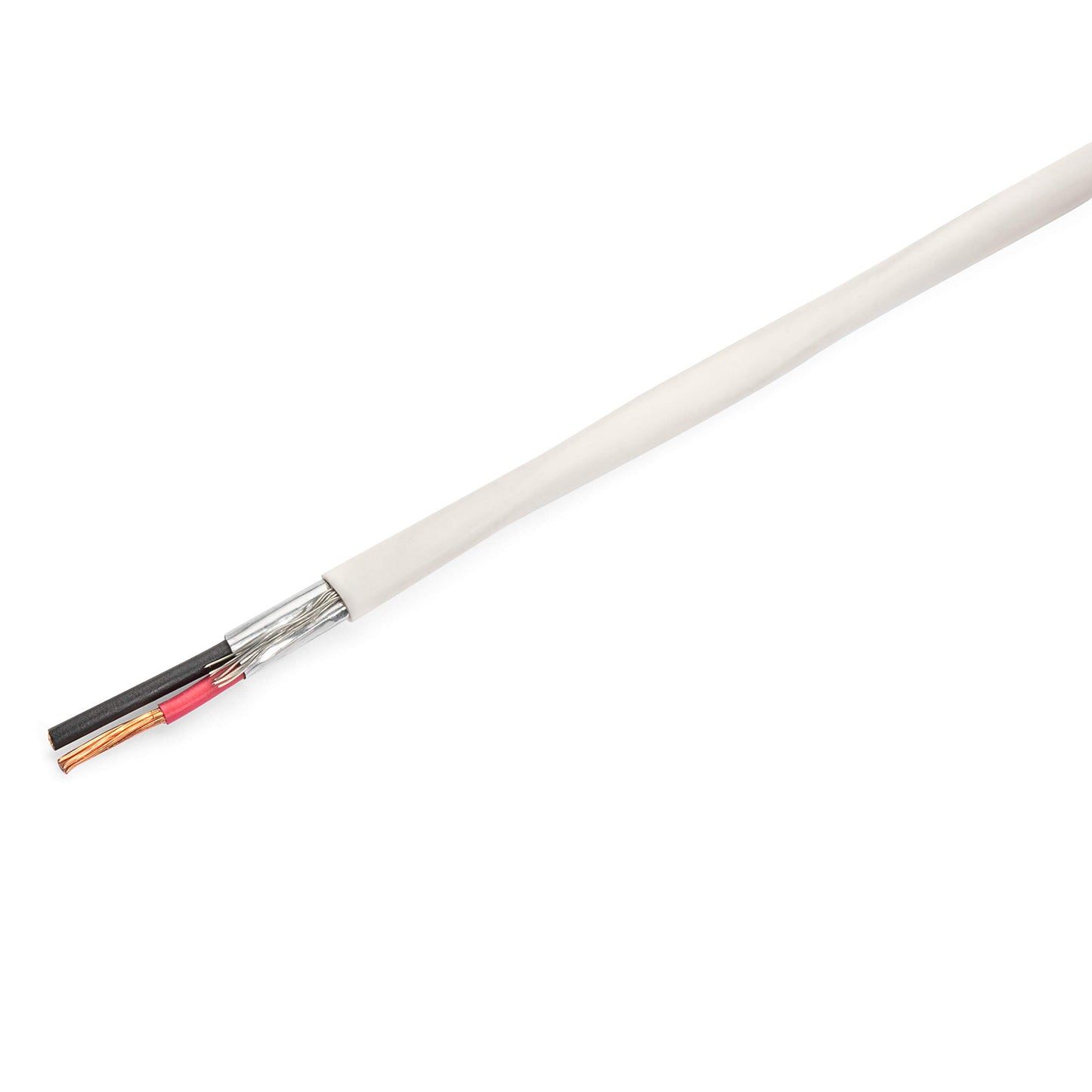 18 AWG 2/C Str CMP Plenum Rated Shielded Sound & Security Cable - 1000 Feet - Made in USA