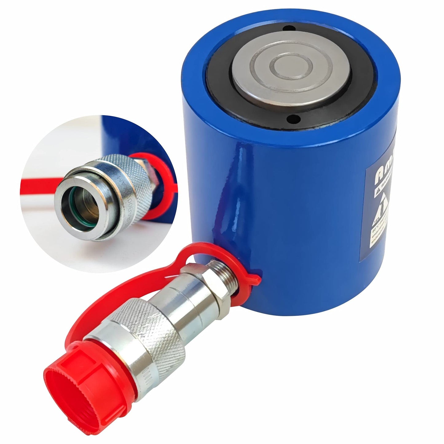 AMZCNC 10 Ton Hydraulic Cylinder Ram Single Acting 2 Inch Stroke 10T Hydraulic Cylinder Jack Lifting Jack Ram Portable Single Acting Lifting Cylinders with 50mm Stroke