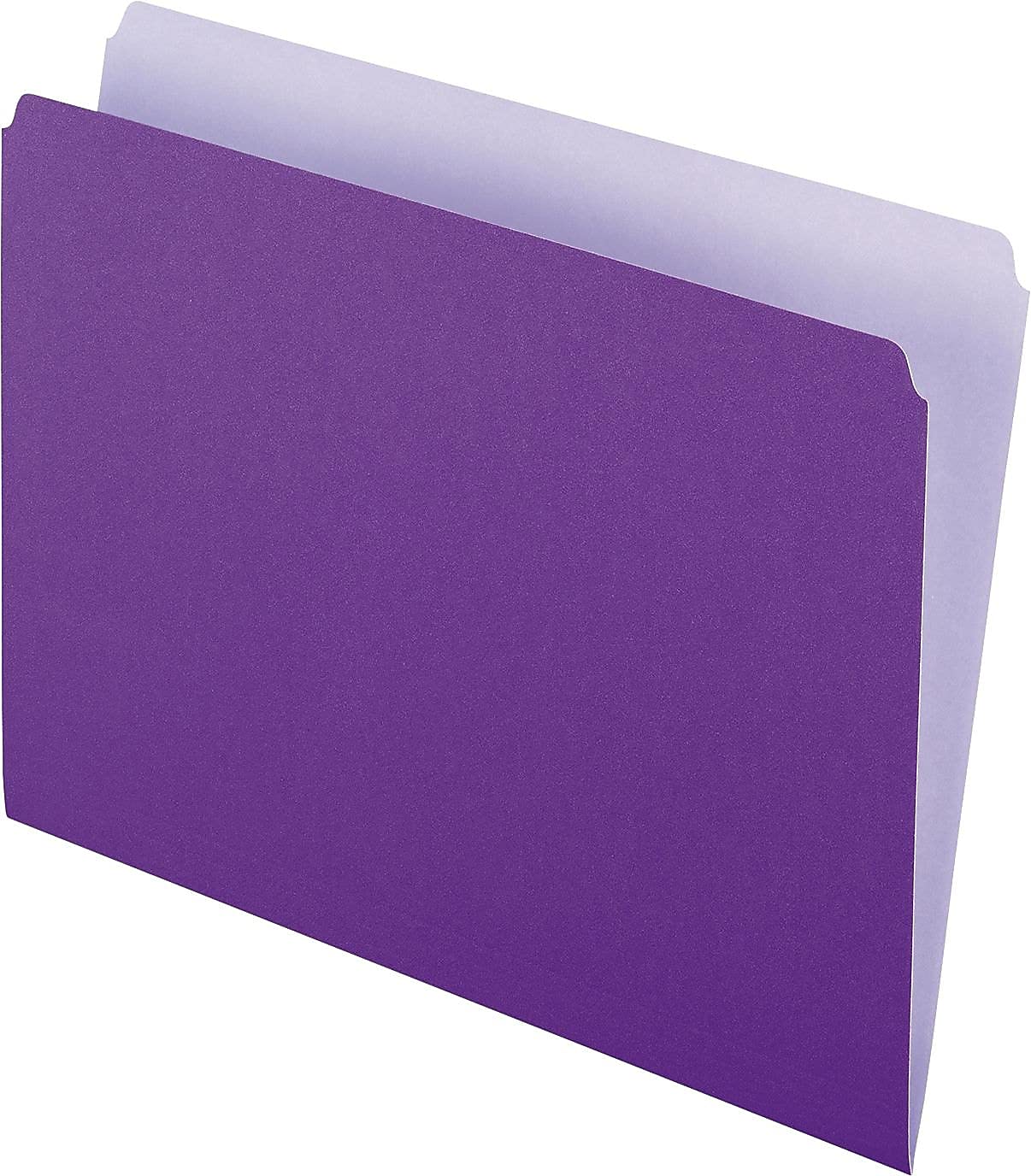 Pendaflex Two-Tone Color File Folders, Letter Size, Lavender, Straight Cut, 100/BX (152 LAV)