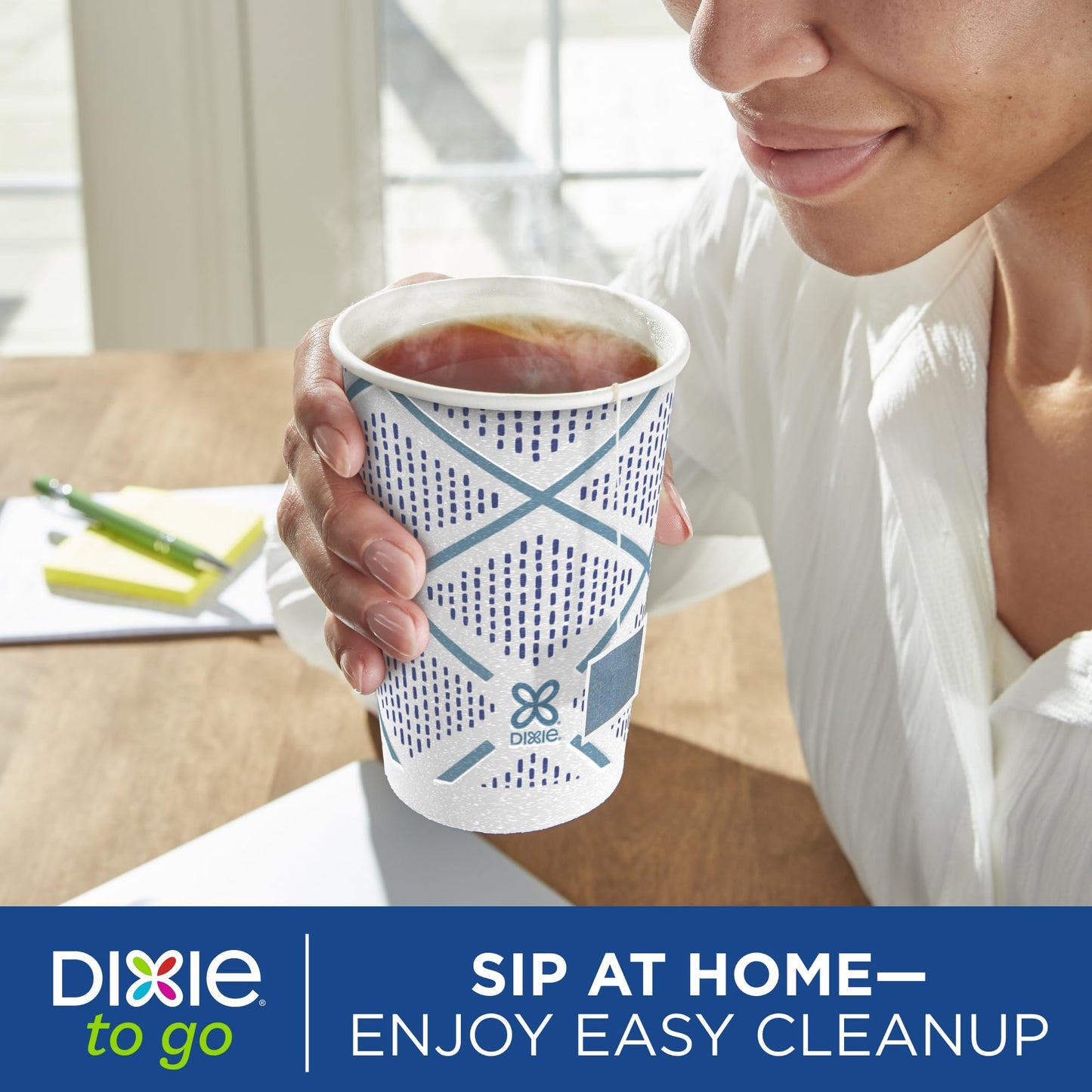 Dixie To Go Paper Coffee Cups With Lids, 16 oz, 108 Count (6 packs of 18 cups), Disposable Insulated Paper Cups for On-The-Go Hot or Cold Beverages