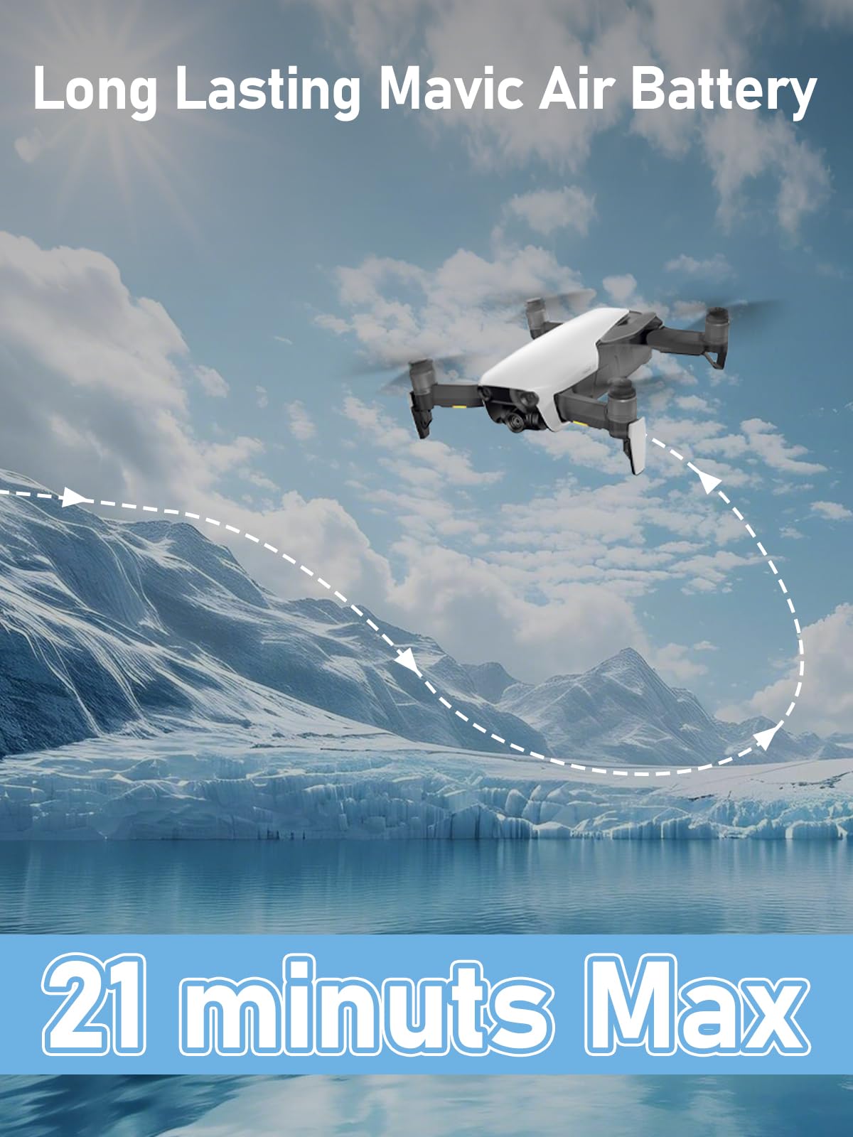 anegine Mavic Air Battery for DJI, 2375mAh Intelligent Flight Battery Compatible with DJI Mavic Air Drone, 21mins Max Flight Time