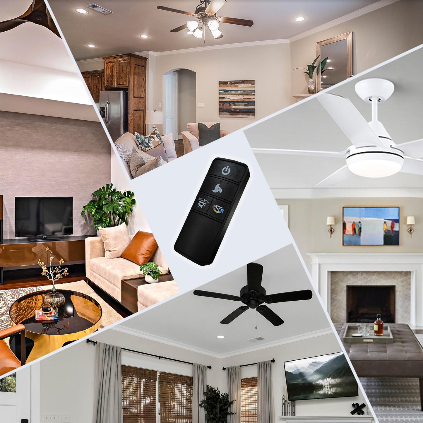 TX028C-S Ceiling Fan Remote Control for Hampton Bay - 3 Speed, Light Dimmer Compatible with TX028C-S, A25-TX028C, A25TX028CS