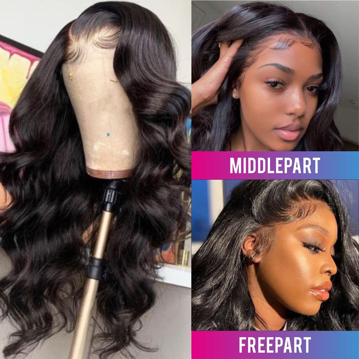 Aaliweya 5x5 HD Transparent Lace Closure Wigs Human Hair Body Wave 5x5 Closure Wigs for Women 150% Density Glueless Wigs Pre Plucked Soft and Smooth Natural Black Color 18 inch