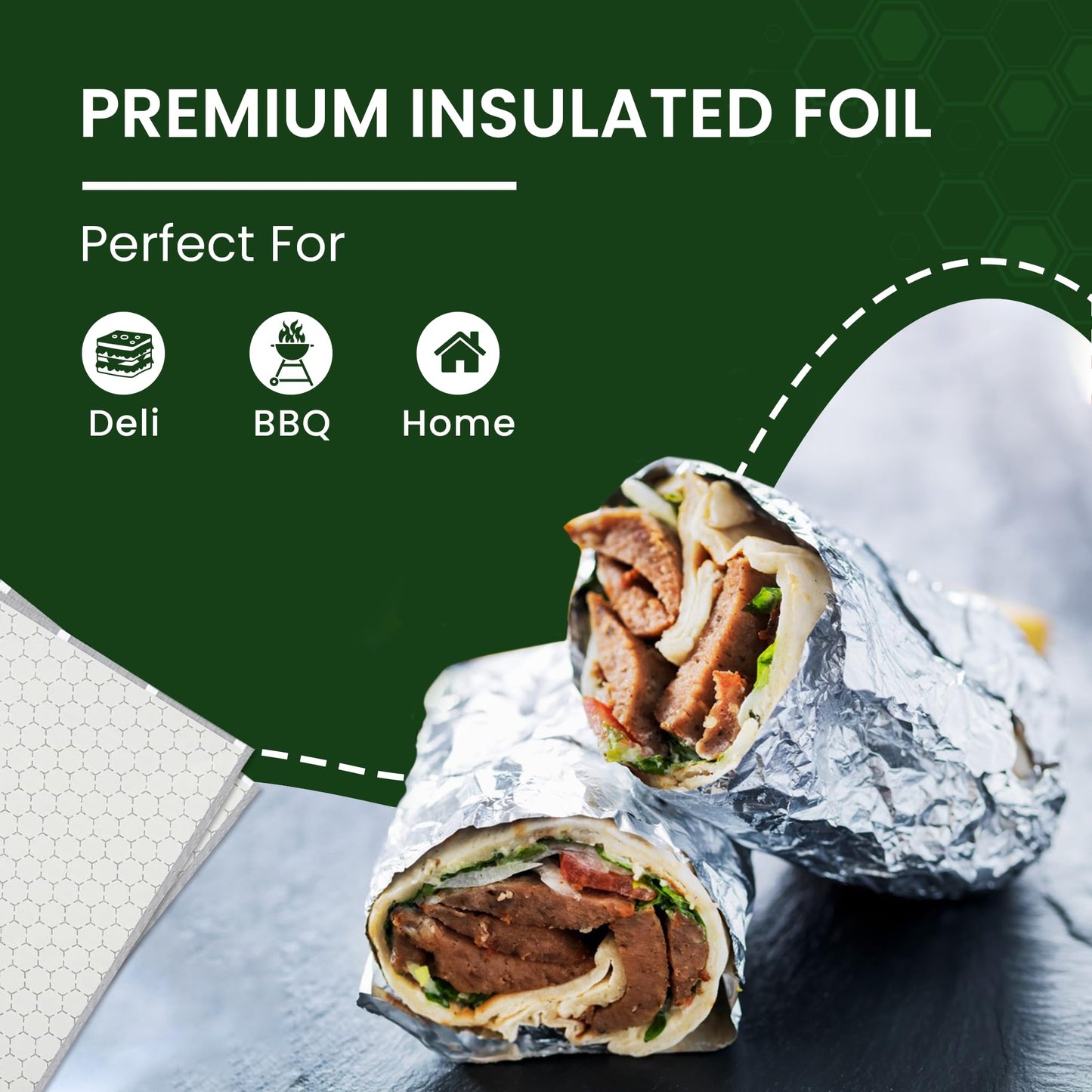 Extra Large - (500 Sheets) - Foil Sandwich Wrap Sheets With Foil Backing - Burrito Wrappers Sandwich Paper Wrap - Food Wrapping Deli Wraps - 13 x 16 Inches