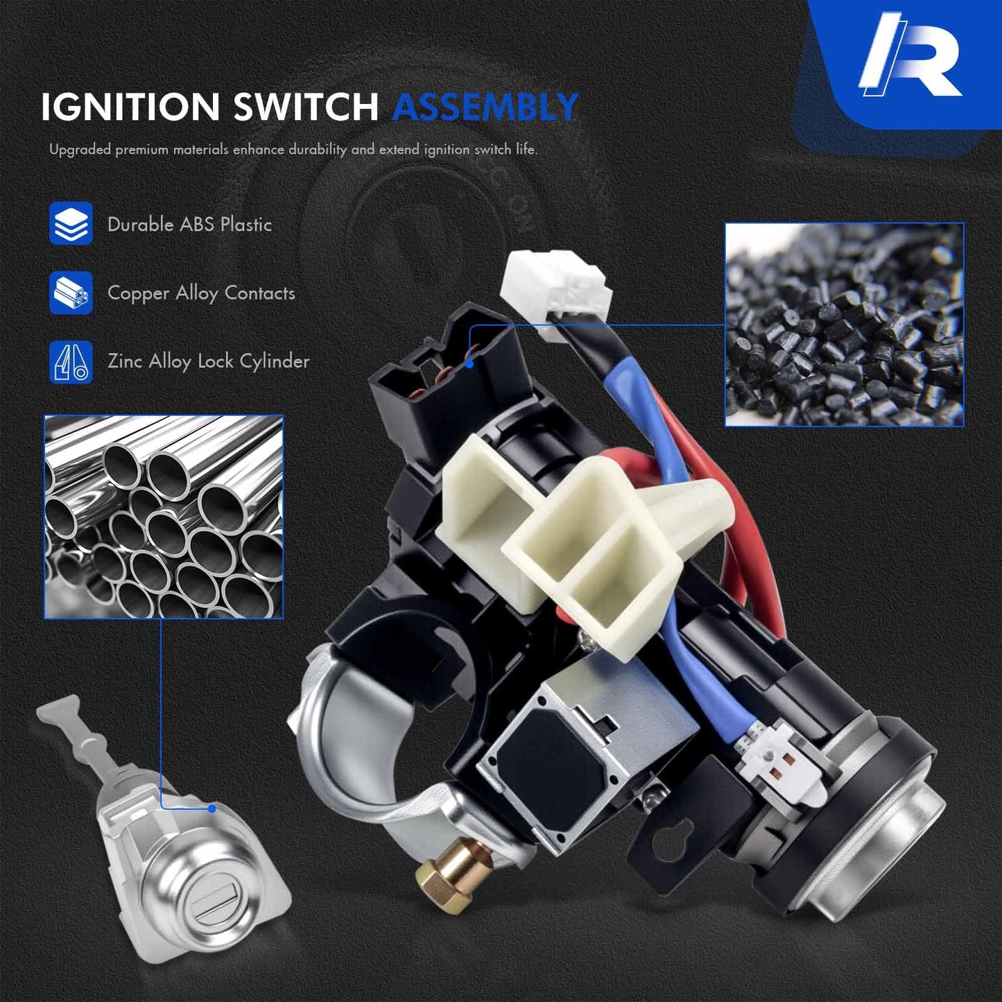81905-F2230 Ignition Lock Switch Assembly with Door Lock Cylinder & Keys Fit for Hyundai Elantra 2017-2020 Ignition Lock Cylinder with Housing Replace# 81910-F2130, 81970-F2B00, 81900-F2H00