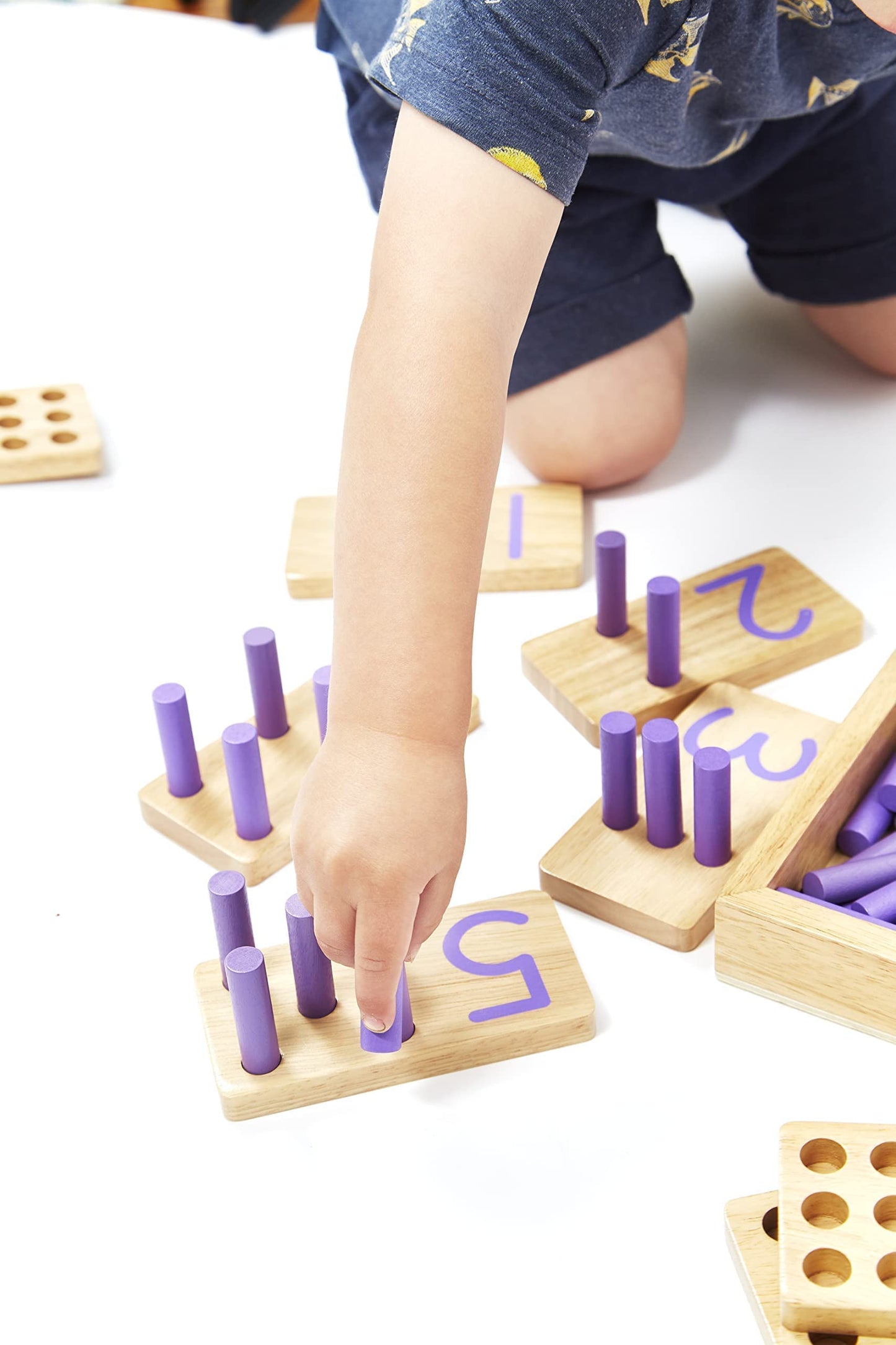 Montessori & Me Counting Peg Board | Montessori Math and Numbers for Kids | Wooden Math Manipulatives Materials