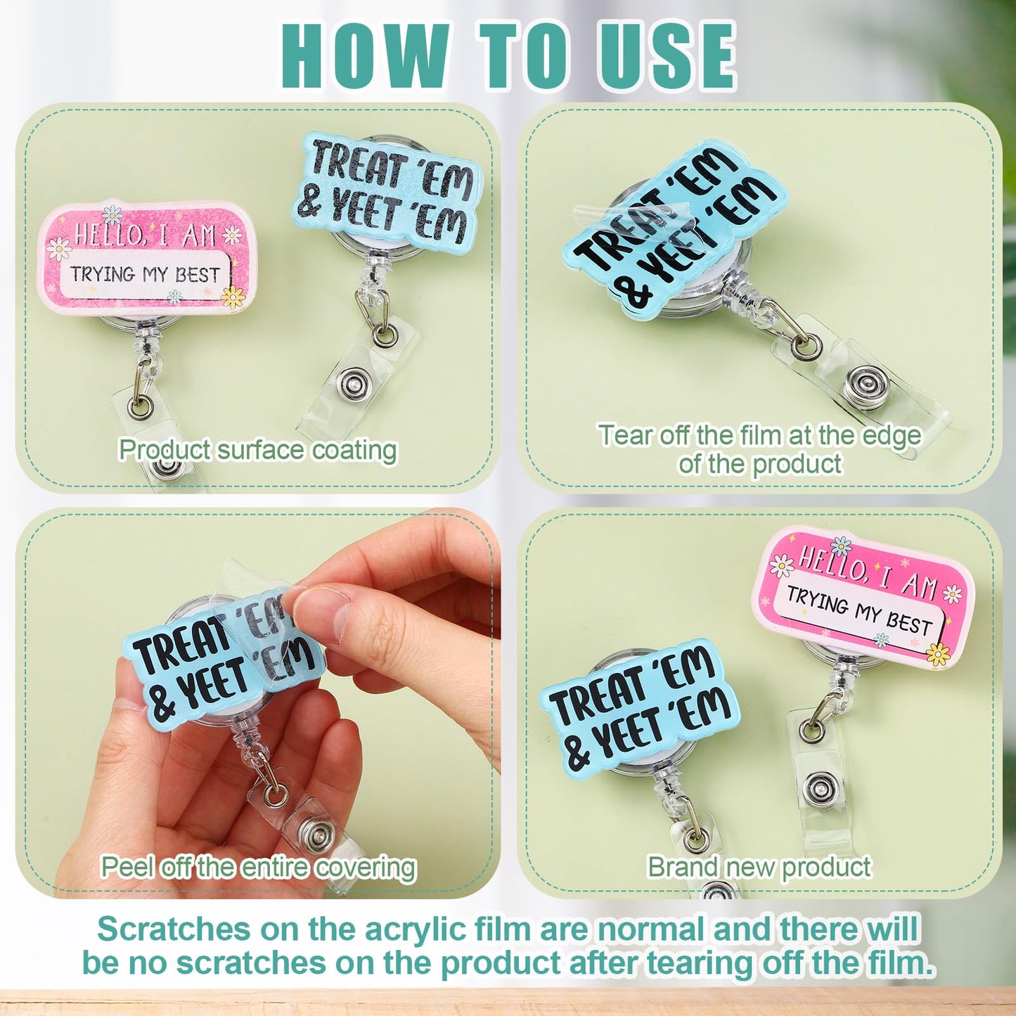 Geyoga 36 Pcs Funny Badge Reel Cute Nurse Badge Reel Retractable Nurse Quote Name ID Clip Cute Nursing for Doctor Teacher Employee Office Assistant Supplies Bulk Gifts(Funny)