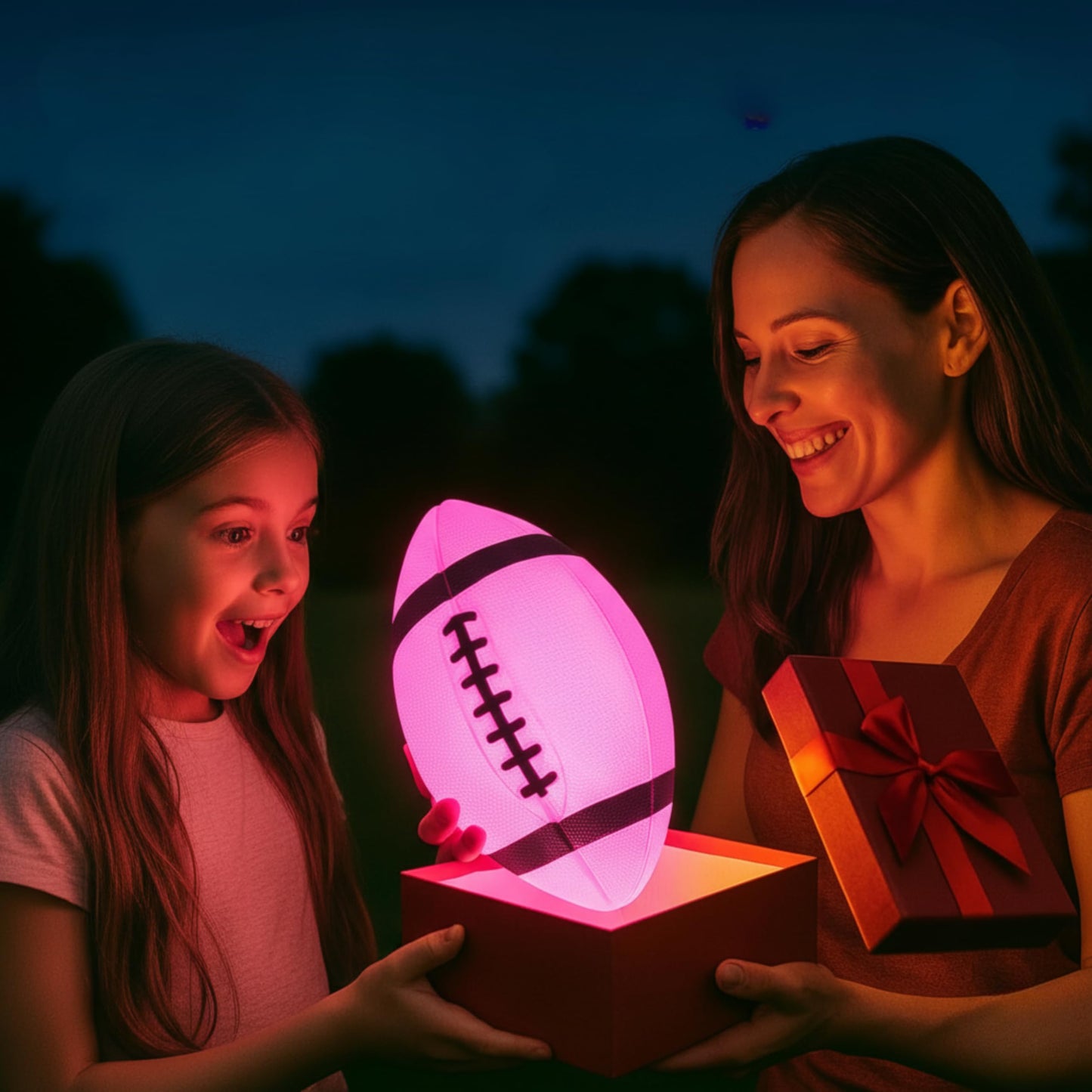 TOMLEON LED Light Up Football - Glow in The Dark Football for Kids