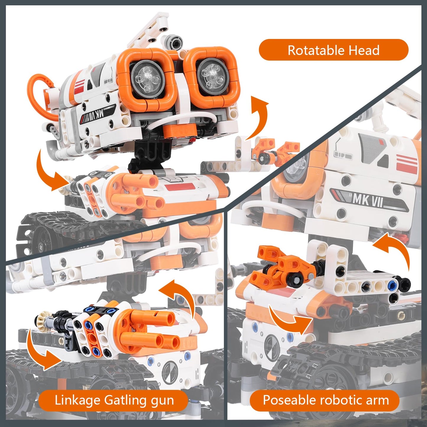 Kyanio STEM Robotics Kits for Kids Ages 8-12 8-14 Year Old, 3 in 1 Remote/APP Control & Programming Robot Building Set, Toy Coding Science Projects, Birthday Gift Ideas for 8 9 10 11 12+ Boys