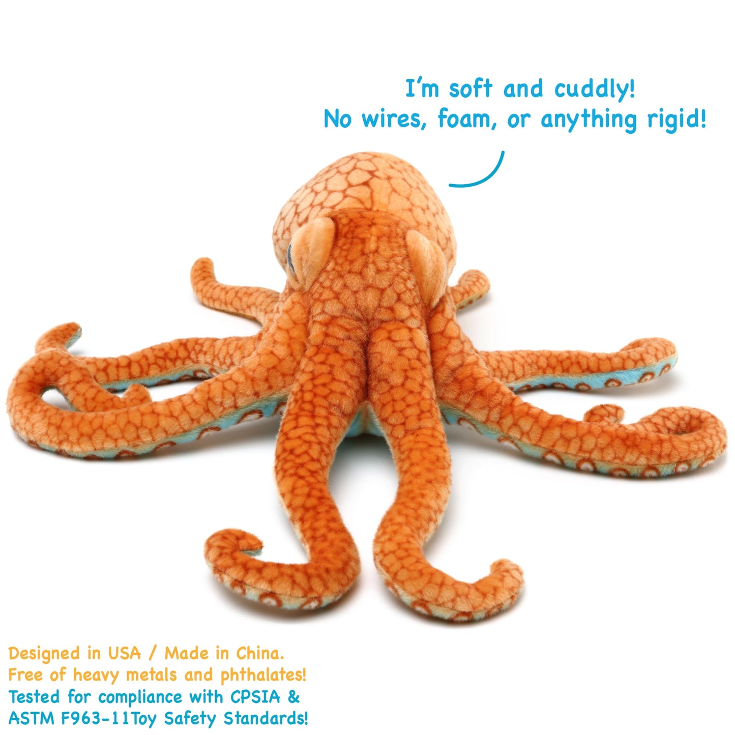 Olympus The Octopus - 18 Inch Stuffed Animal Plush - by TigerHart Toys