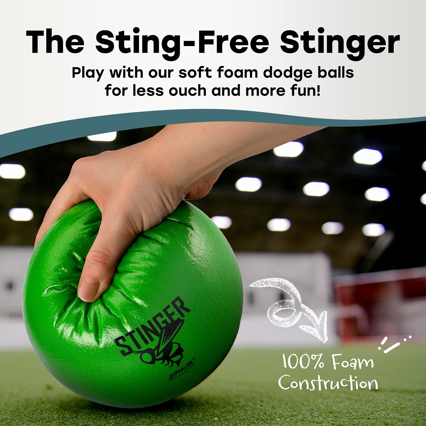 GSM Brands Dodgeballs - Foam, Soft Skin, Low Bounce, 5.9" - Set of 6 Dodge Balls for Kids and Adults