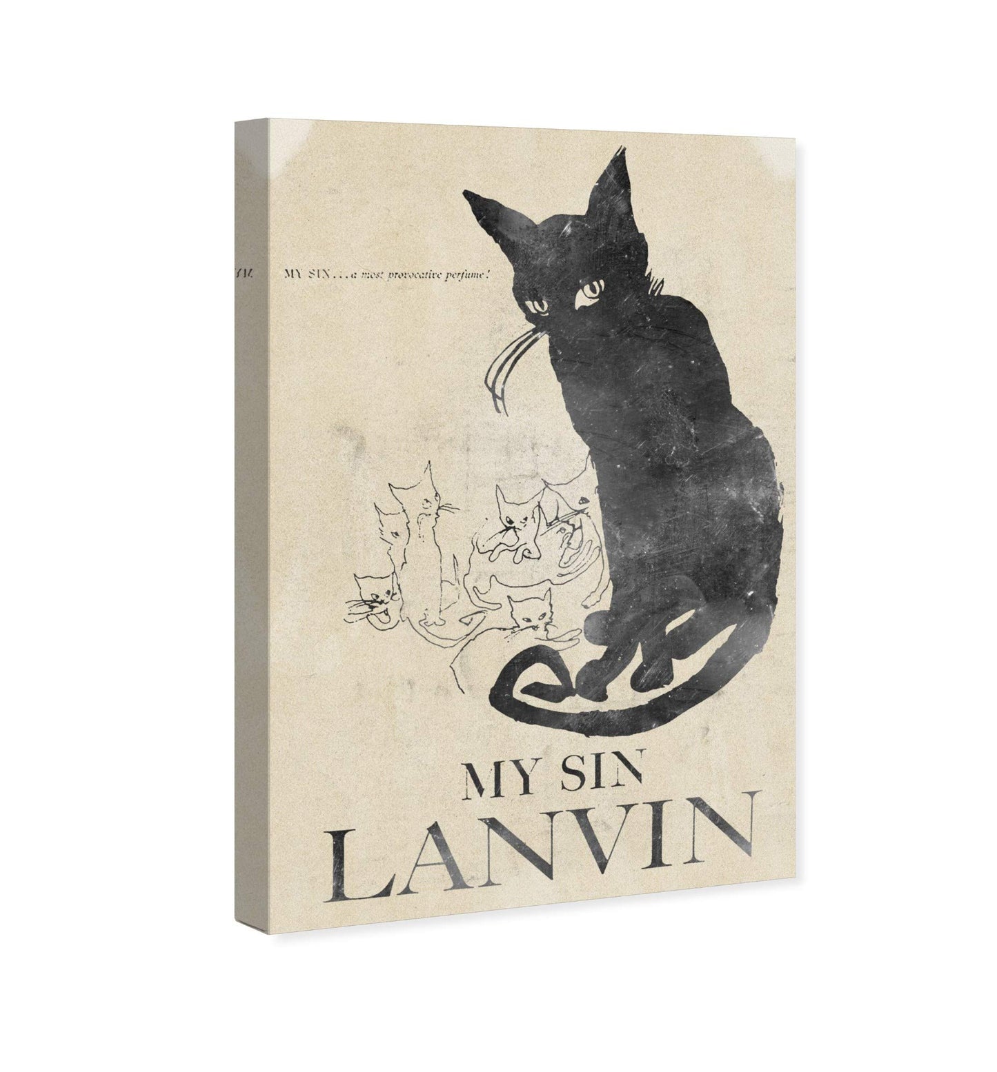 The Oliver Gal Artist Co. Fashion and Glam Wall Art Canvas Prints 'My Sin' Home Décor, 20" x 30", Black, Brown