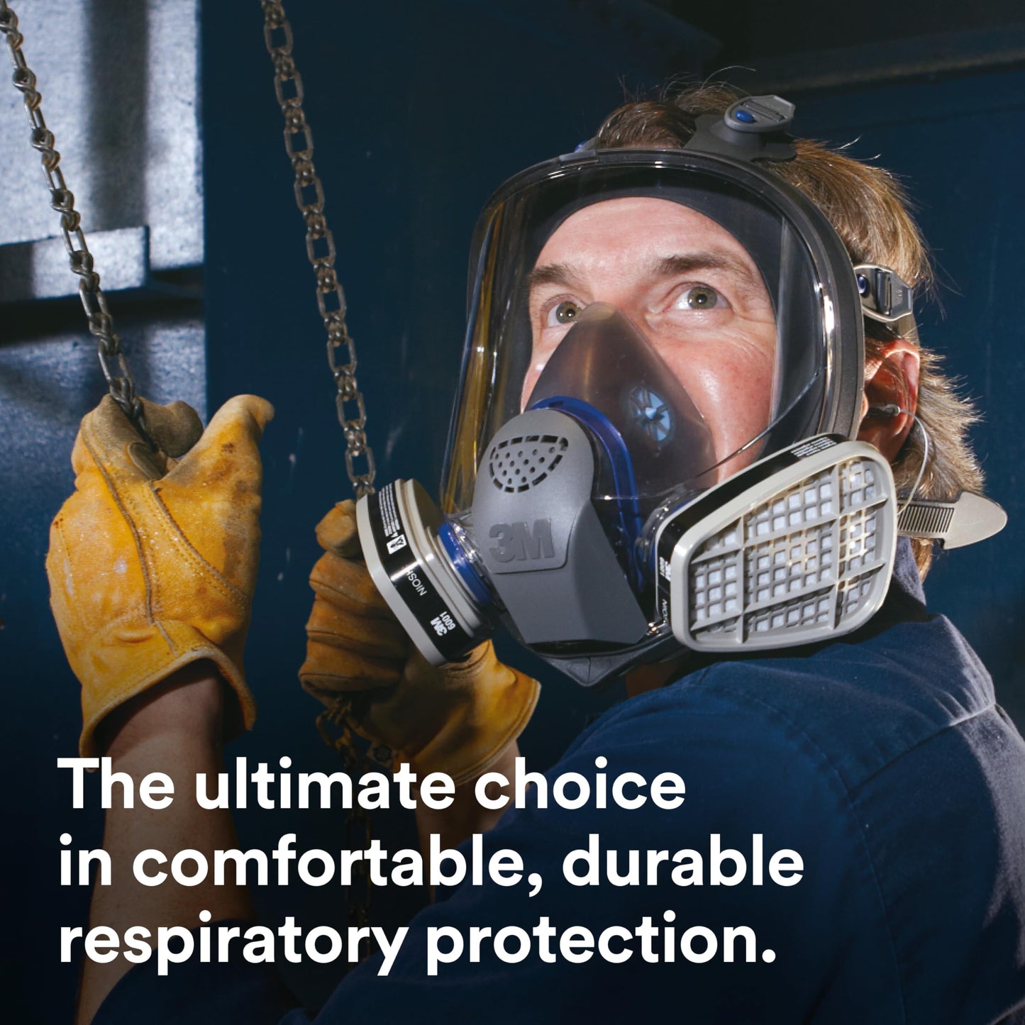 3M Ultimate FX Full Facepiece Reusable Respirator, FF-403, NIOSH, ANSI, Six-Strap Harness for a Secure Comfortable Fit, Cool Flow Valve, Passive Speaking Diaphragm, Large
