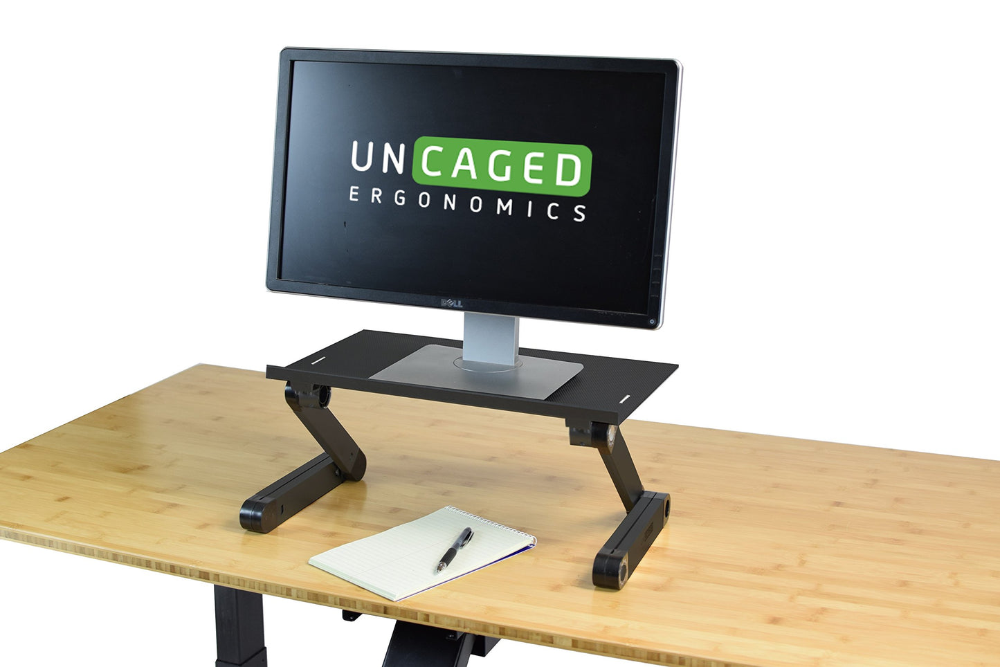 WorkEZ Monitor Stand, Single Mount Height Adjustable Monitor Riser for Desk, Ergonomic Desktop Computer Stand