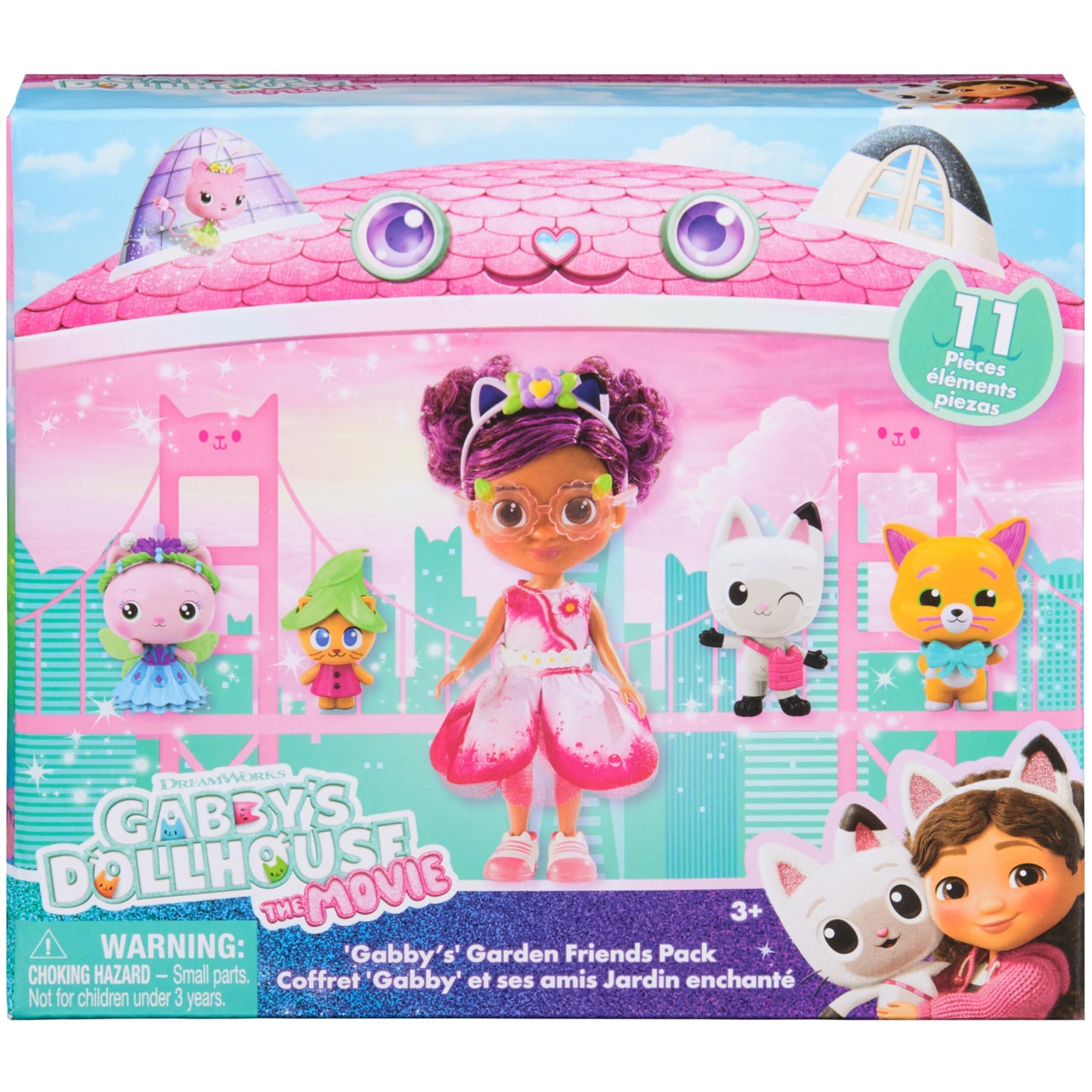 Gabby's Dollhouse: The Movie, Gabby's Garden Friends Pack with 6-Inch Gabby Doll, 4 Toy Figures & Accessories, Kids Toys for Girls & Boys Ages 3 and Up