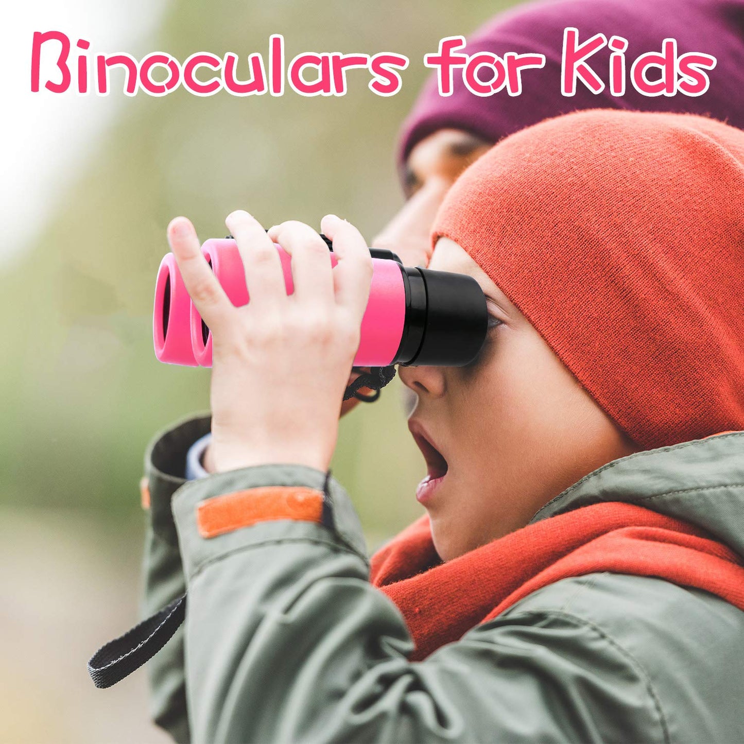 Scotamalone Kids Binoculars Shock Proof Toy Binoculars Set for Age 3-12 Years Old Boys Girls Bird Watching Educational Learning Hunting Hiking Birthday Presents, Z7G409