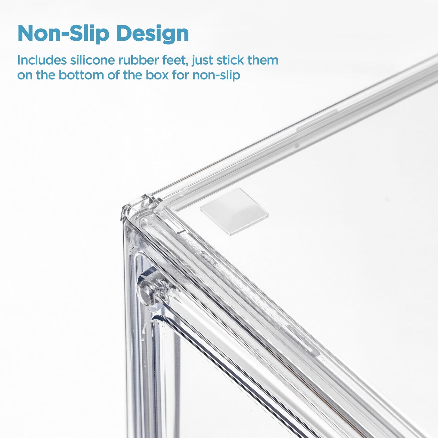 HBlife Baby Bottle Storage Organizer for Countertop Cabinet, 3 Tiers Adjustable Clear Acrylic Bottles Storage Station Case Box Container with 2 Removable Dividers and Magnetic Door, X-Large