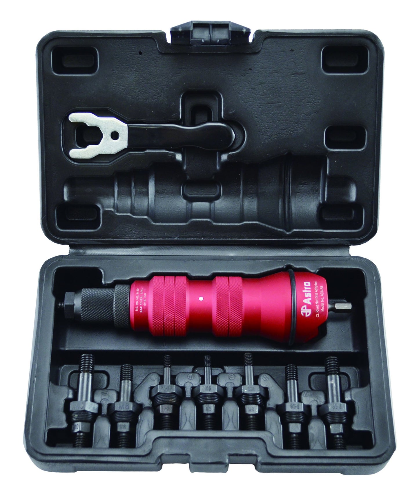 Astro Pneumatic Tool ADN38 XL Rivet Nut Drill Adapter Kit - 3/8" Capacity