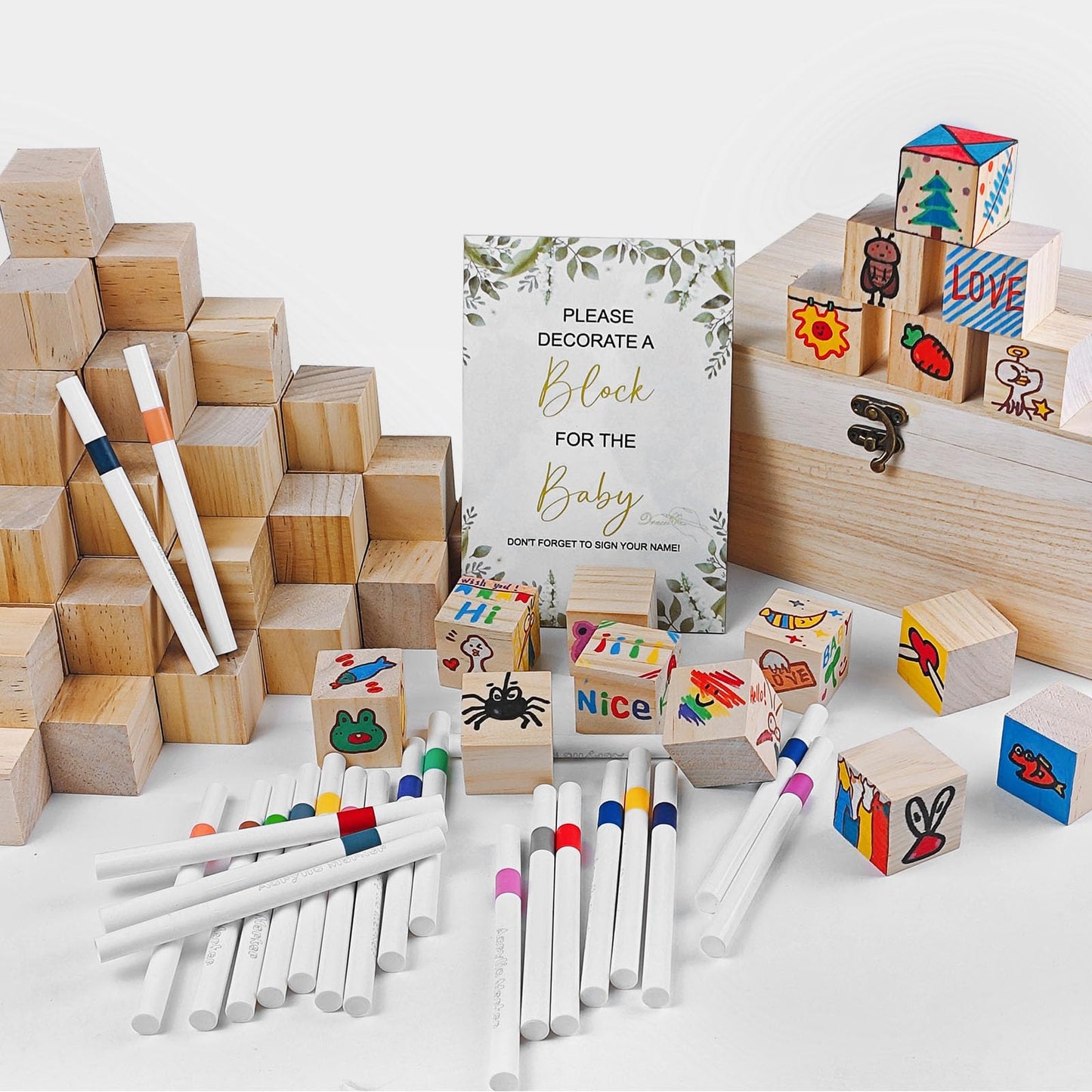 78 PCS Fun Baby Shower Games Sign Kit,Unique Baby Shower Ideas,Funniest Baby Shower Games Ever ,A Game Where You Can Draw to Your Heart's Content,Suitable for Baby Shower Games Boy and Girls