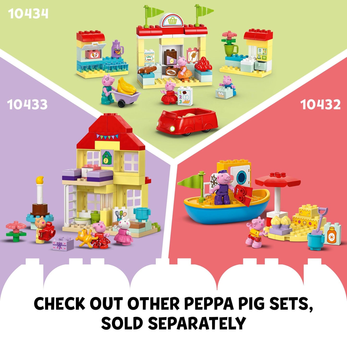 LEGO DUPLO Peppa Pig Garden and Tree House Toddler Toy, Building Block Learning Set for Preschool Kids with 2 Figures Included, Peppa Pig Toy Gift Idea for Toddlers Ages 2 and Up, 10431