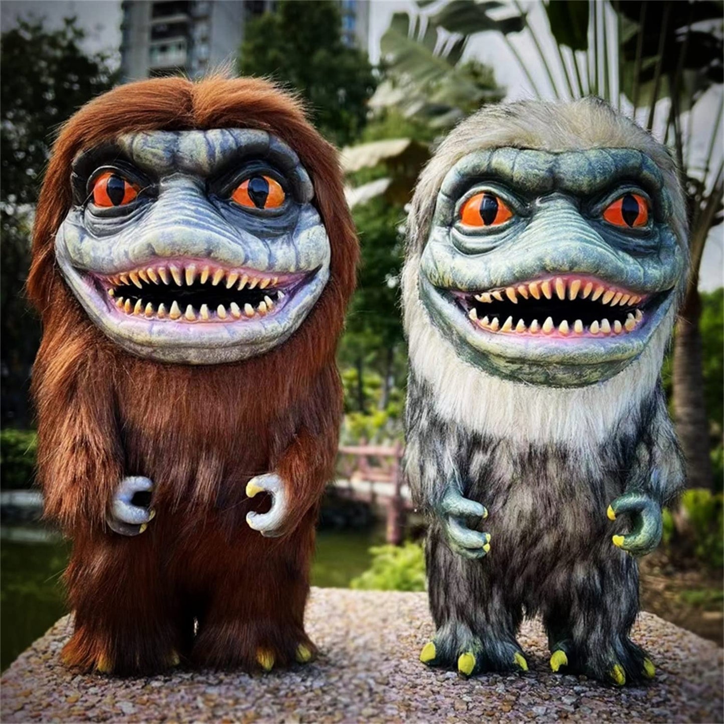 SANYISAN Critters Prop Doll, Space Crite Plush Doll from Movie Critters Collection, Creepy Doll Fugglers Funny Ugly Monsters Gifts for Children (A- Green), 25cm